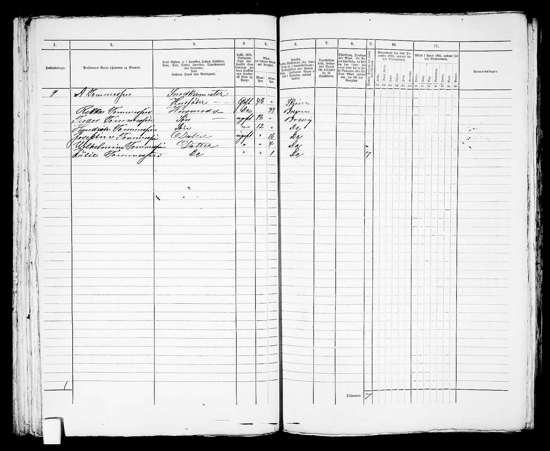 RA, Folketelling 1865 for 0804P Brevik prestegjeld, 1865, s. 428