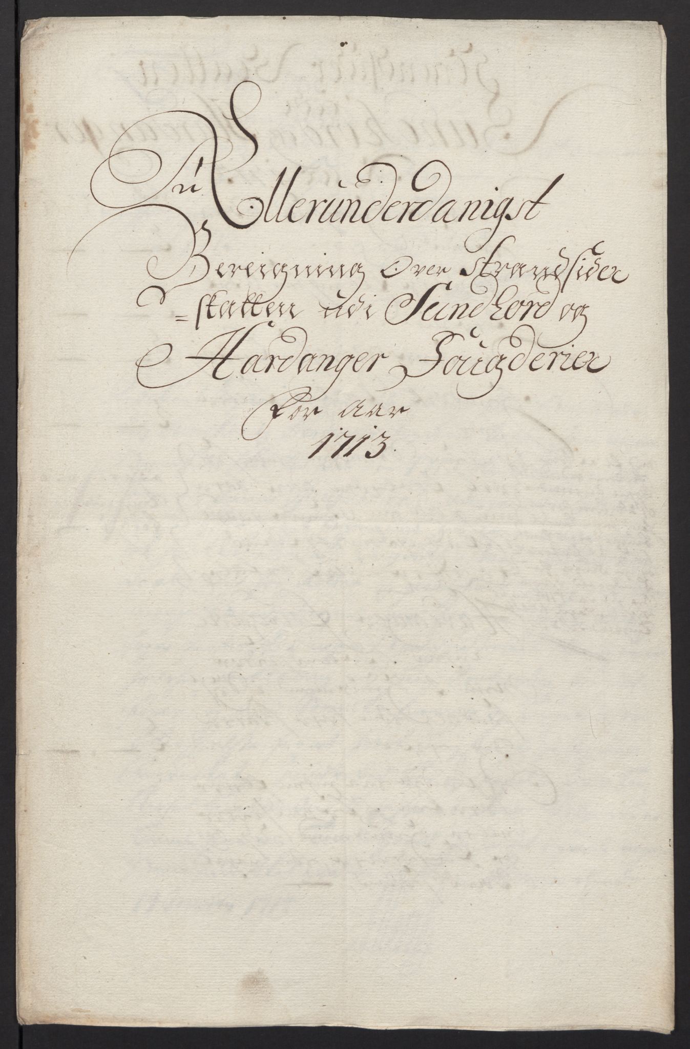 Rentekammeret inntil 1814, Reviderte regnskaper, Fogderegnskap, RA/EA-4092/R48/L2989: Fogderegnskap Sunnhordland og Hardanger, 1713, s. 112