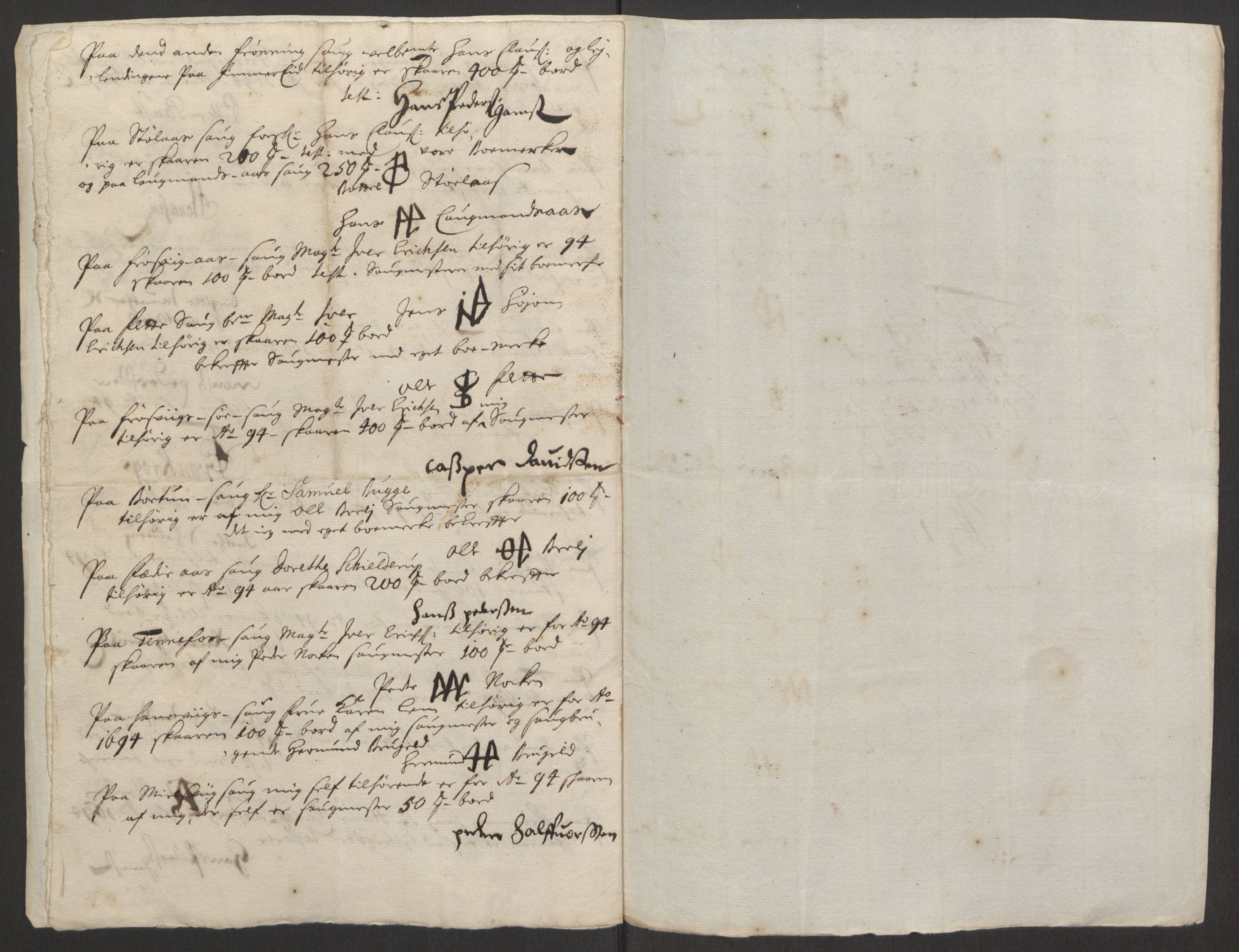 Rentekammeret inntil 1814, Reviderte regnskaper, Fogderegnskap, RA/EA-4092/R52/L3307: Fogderegnskap Sogn, 1693-1694, s. 429