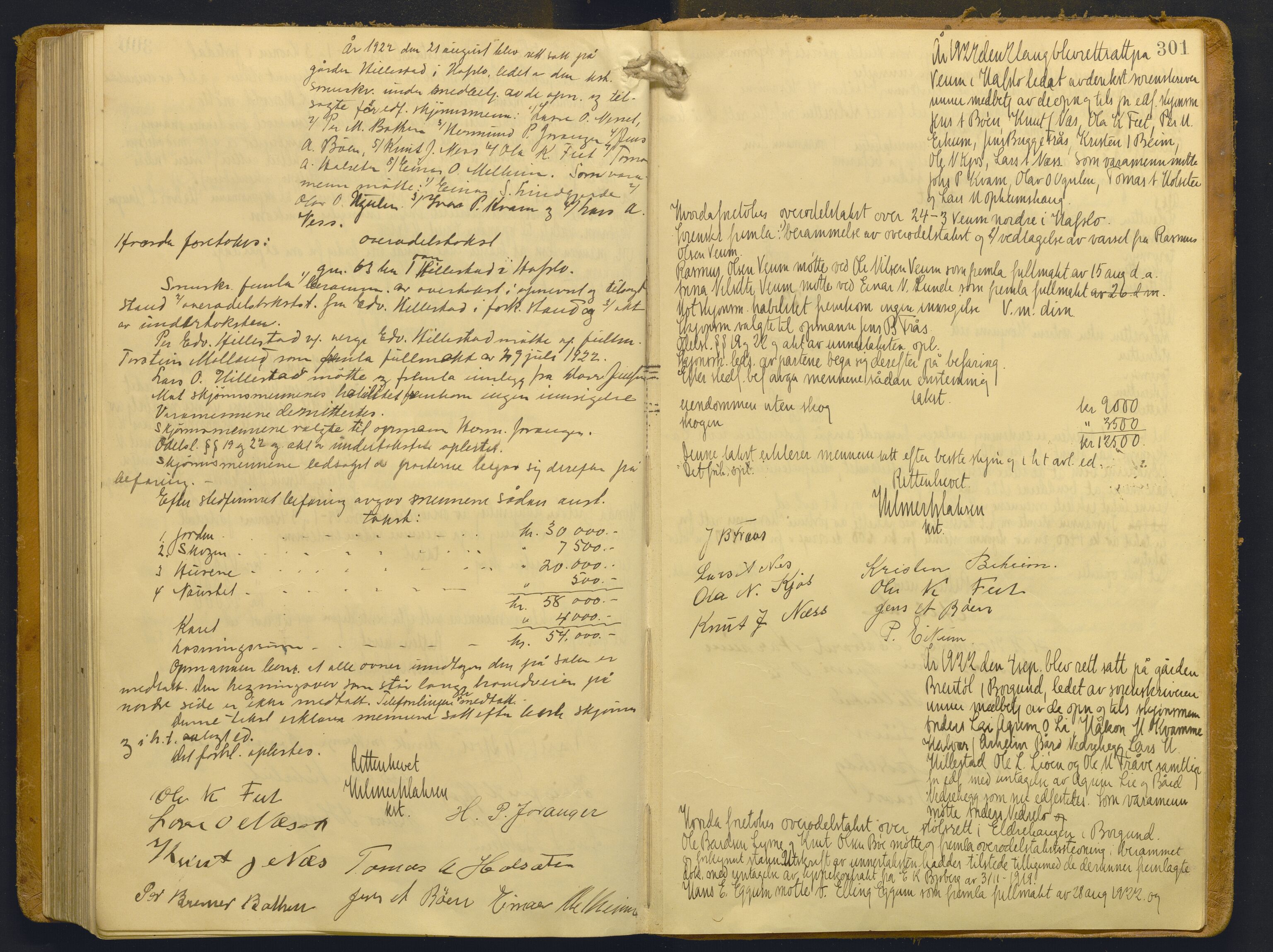 Indre Sogn tingrett, AV/SAB-A-3301/1/F/Fb/Fba/L0014: Sivile og offentlege saker, Bb 10, 1907-1922, s. 300b-301a