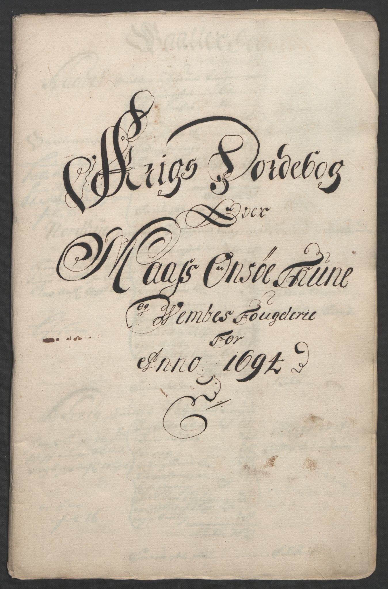 Rentekammeret inntil 1814, Reviderte regnskaper, Fogderegnskap, RA/EA-4092/R03/L0121: Fogderegnskap Onsøy, Tune, Veme og Åbygge fogderi, 1694, s. 269