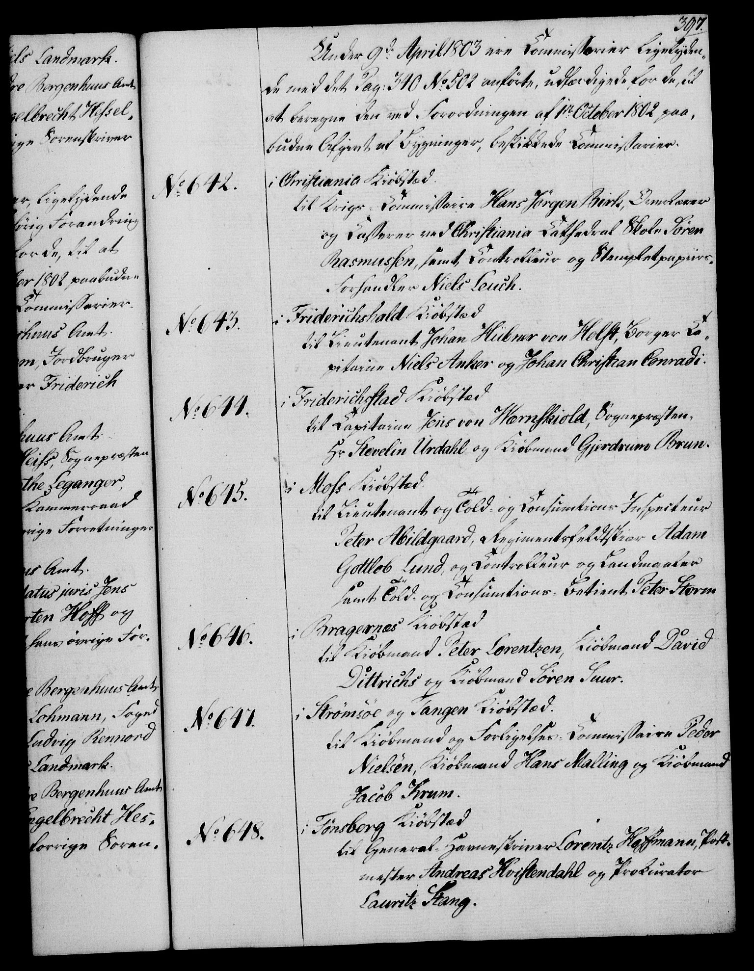 Rentekammeret, Kammerkanselliet, RA/EA-3111/G/Gg/Gga/L0017: Norsk ekspedisjonsprotokoll med register (merket RK 53.17), 1801-1803, s. 397