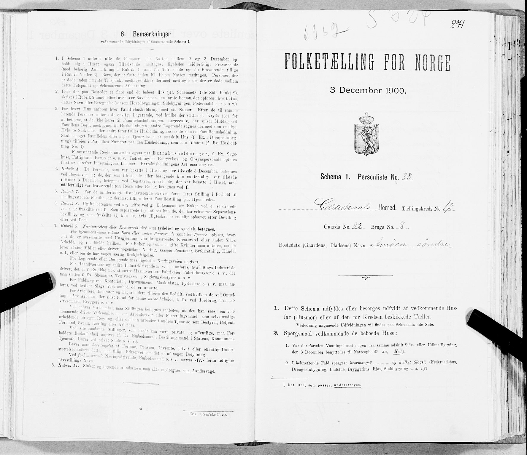 SAT, Folketelling 1900 for 1838 Gildeskål herred, 1900, s. 1781