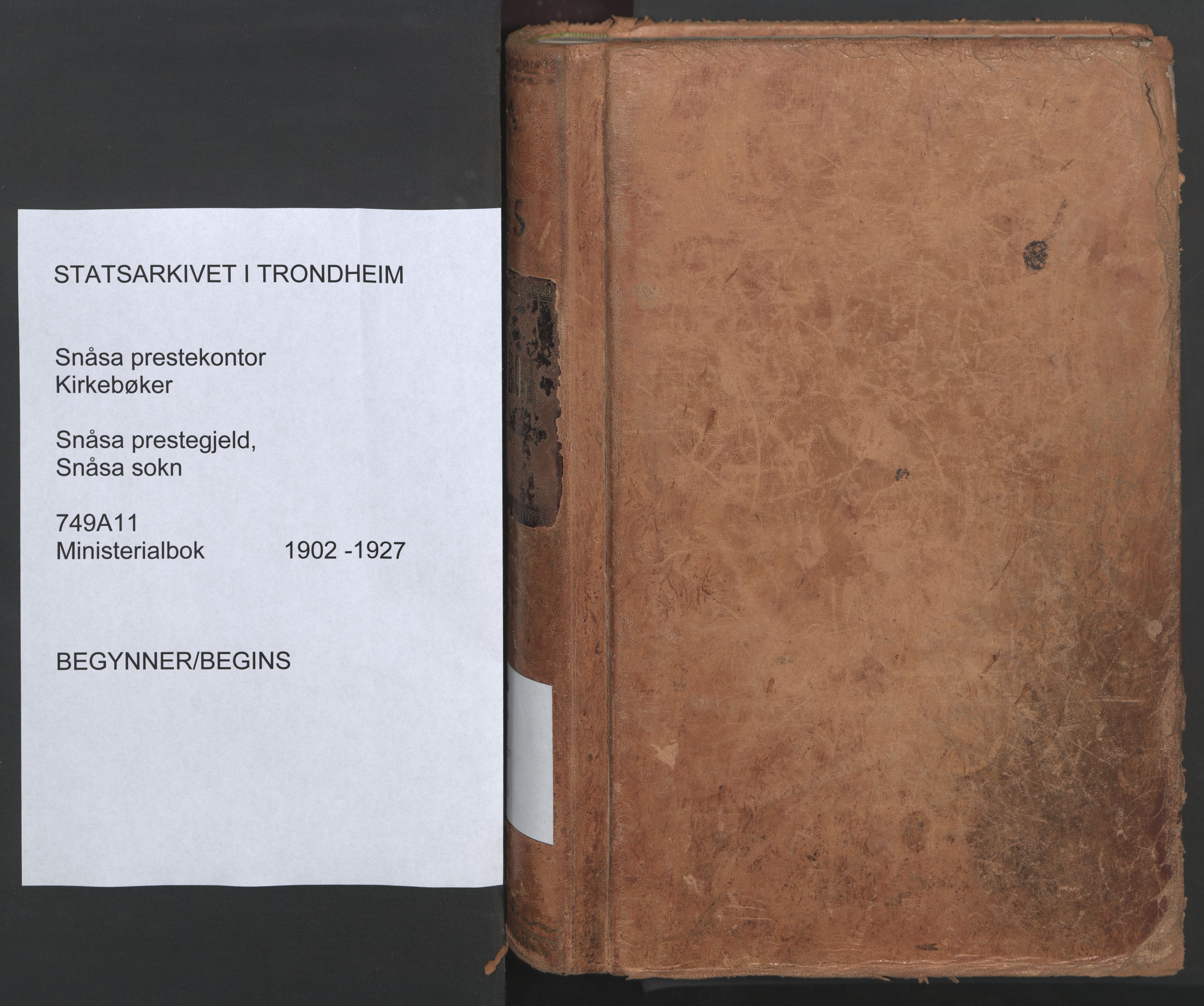 Ministerialprotokoller, klokkerbøker og fødselsregistre - Nord-Trøndelag, SAT/A-1458/749/L0477: Ministerialbok nr. 749A11, 1902-1927