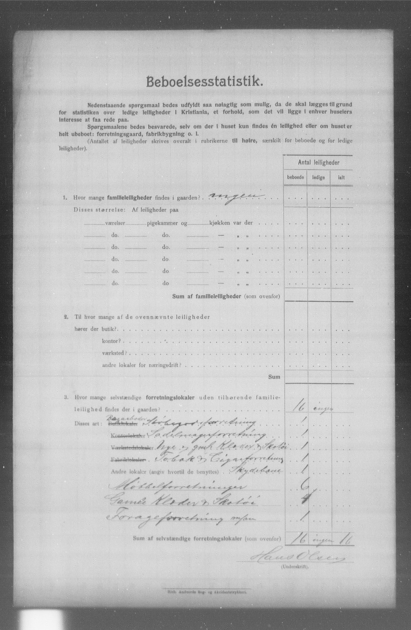 OBA, Kommunal folketelling 31.12.1904 for Kristiania kjøpstad, 1904, s. 19613