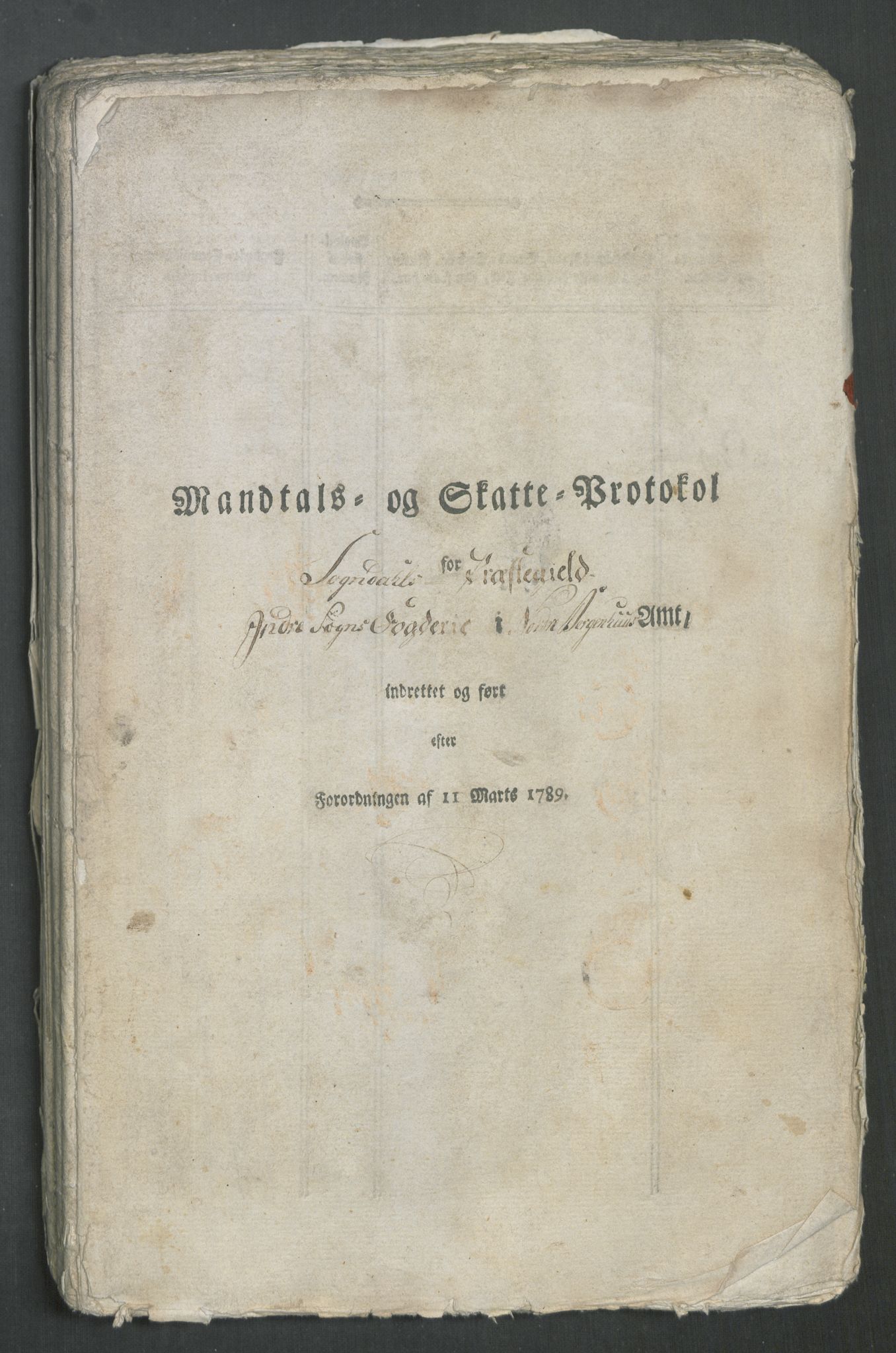 Rentekammeret inntil 1814, Reviderte regnskaper, Mindre regnskaper, RA/EA-4068/Rf/Rfe/L0059: Ytre og Indre Sogn fogderi, Østerdalen fogderi, 1789, s. 3