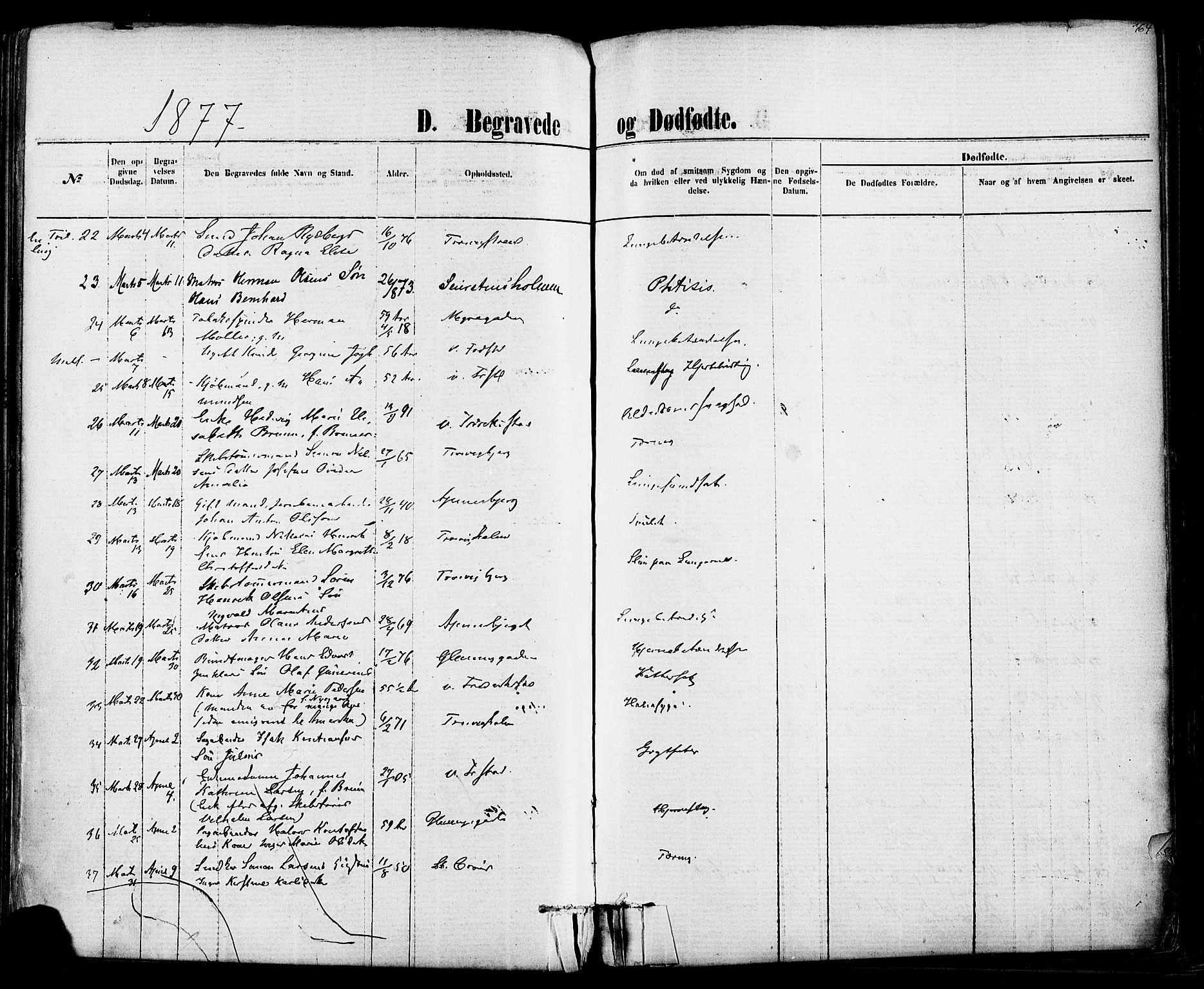 Fredrikstad domkirkes prestekontor Kirkebøker, AV/SAO-A-10906/F/Fa/L0001: Ministerialbok nr. 1, 1871-1878, s. 364