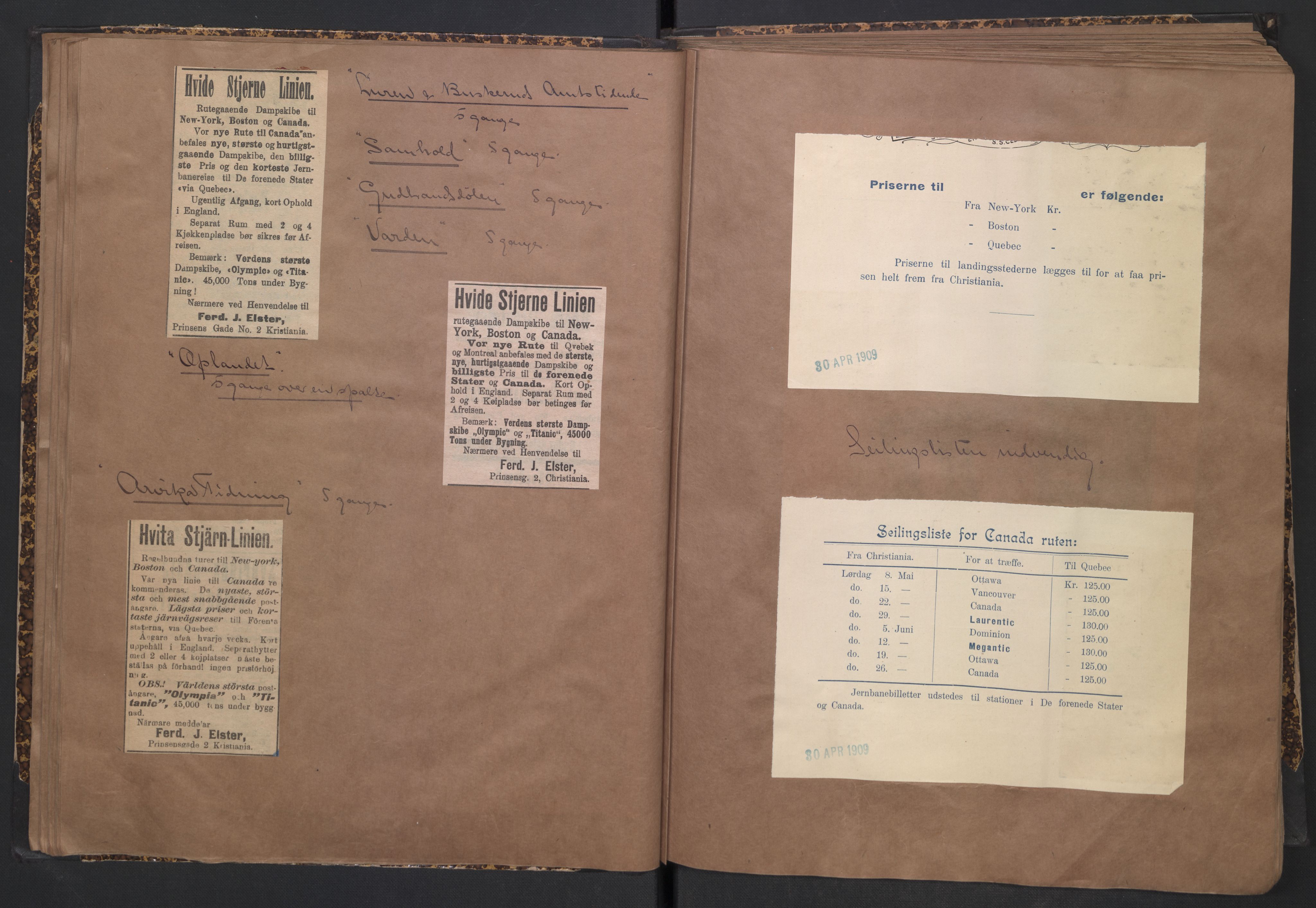 White Star-linjen, AV/SAO-PAO-0201/D/Dc/L0001: Utklippingsbok, 1909-1924, s. 26