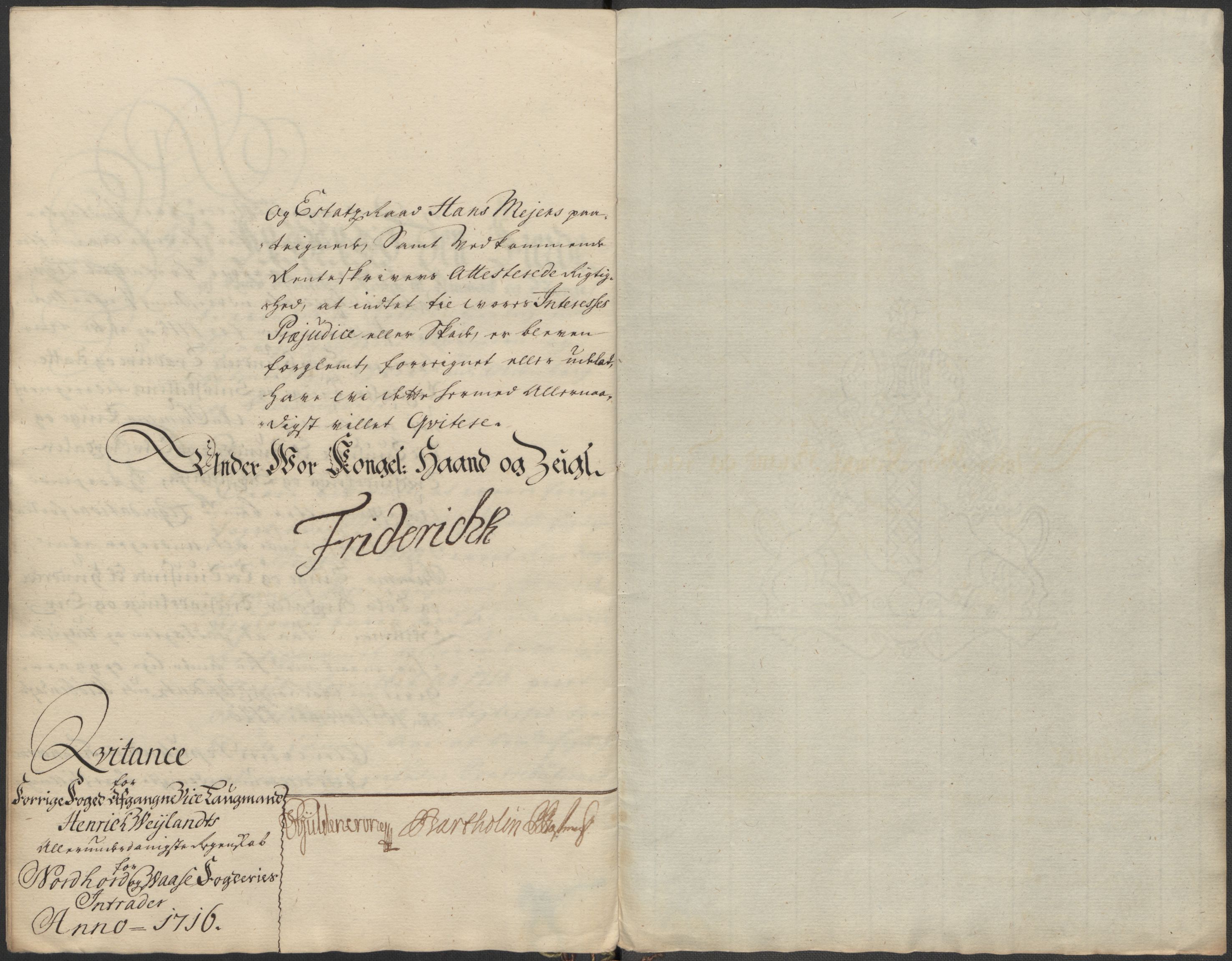 Rentekammeret inntil 1814, Reviderte regnskaper, Fogderegnskap, AV/RA-EA-4092/R51/L3199: Fogderegnskap Nordhordland og Voss, 1716, s. 25