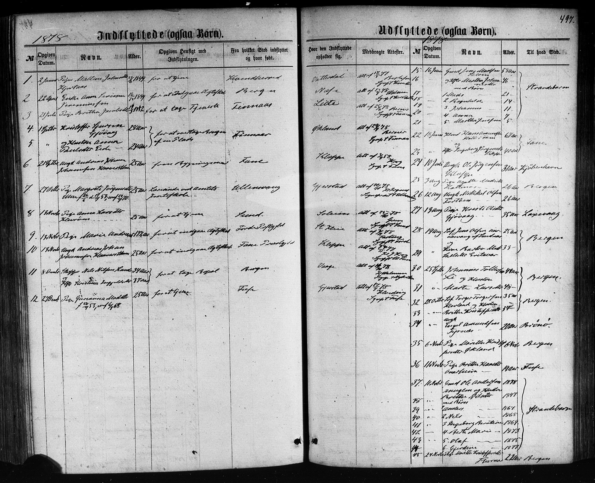 Tysnes sokneprestembete, AV/SAB-A-78601/H/Haa: Ministerialbok nr. A 12, 1872-1886, s. 497