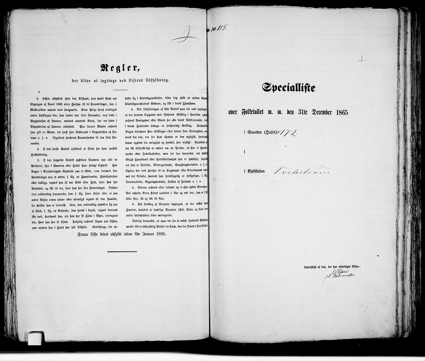 RA, Folketelling 1865 for 0902B Holt prestegjeld, Tvedestrand ladested, 1865, s. 236