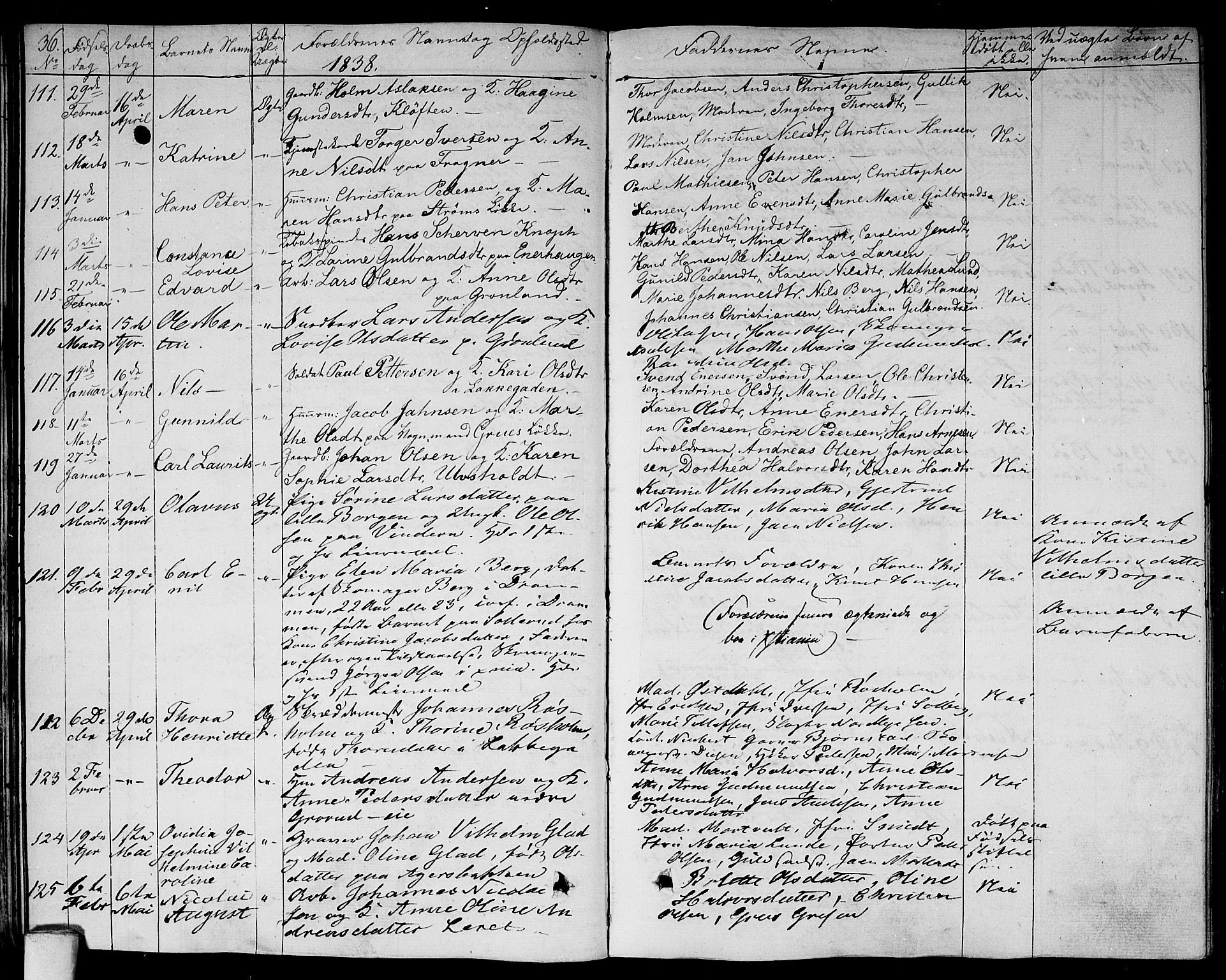 Aker prestekontor kirkebøker, AV/SAO-A-10861/F/L0016: Ministerialbok nr. 16, 1827-1841, s. 36