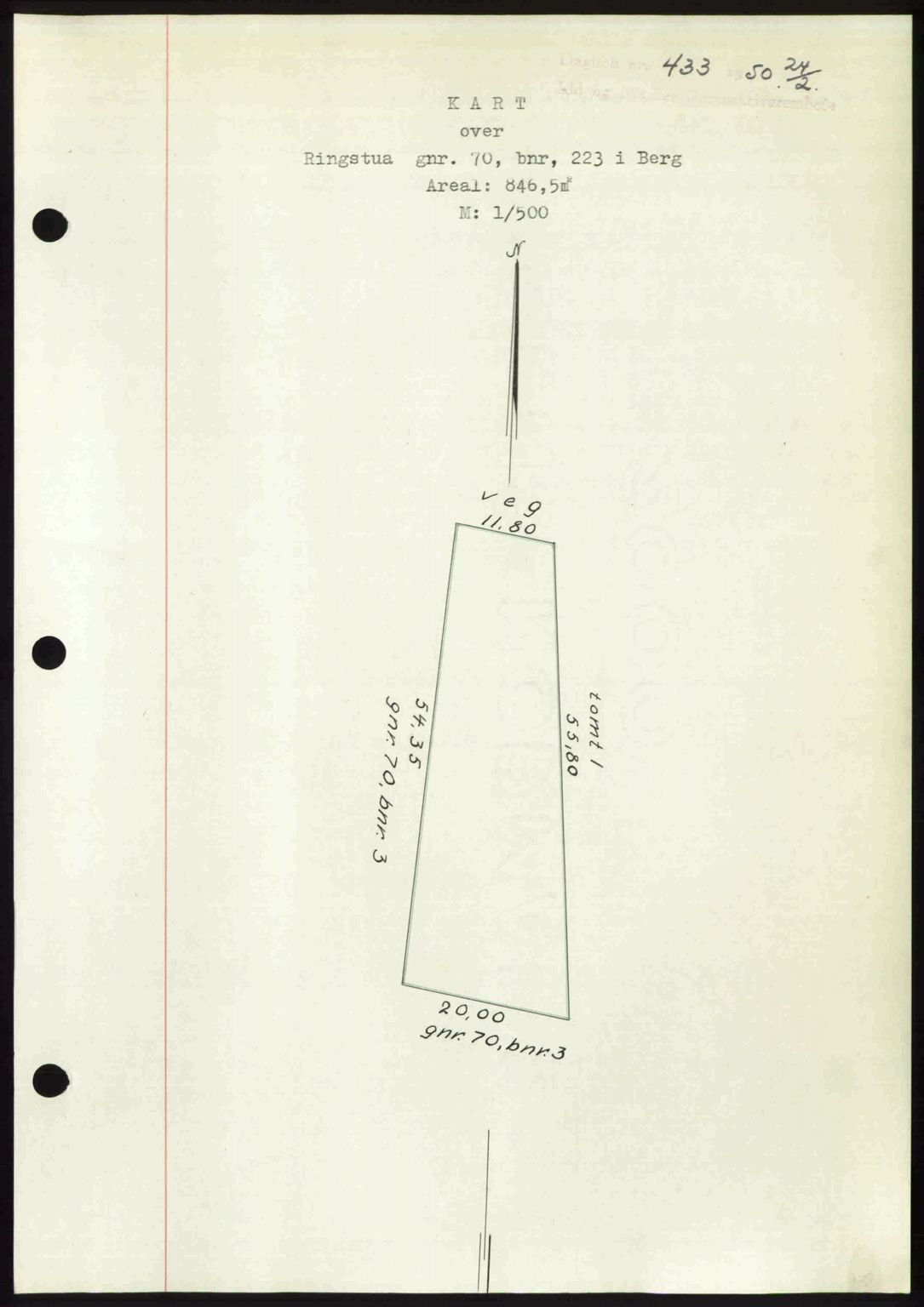 Idd og Marker sorenskriveri, AV/SAO-A-10283/G/Gb/Gbb/L0014: Pantebok nr. A14, 1950-1950, Dagboknr: 433/1950