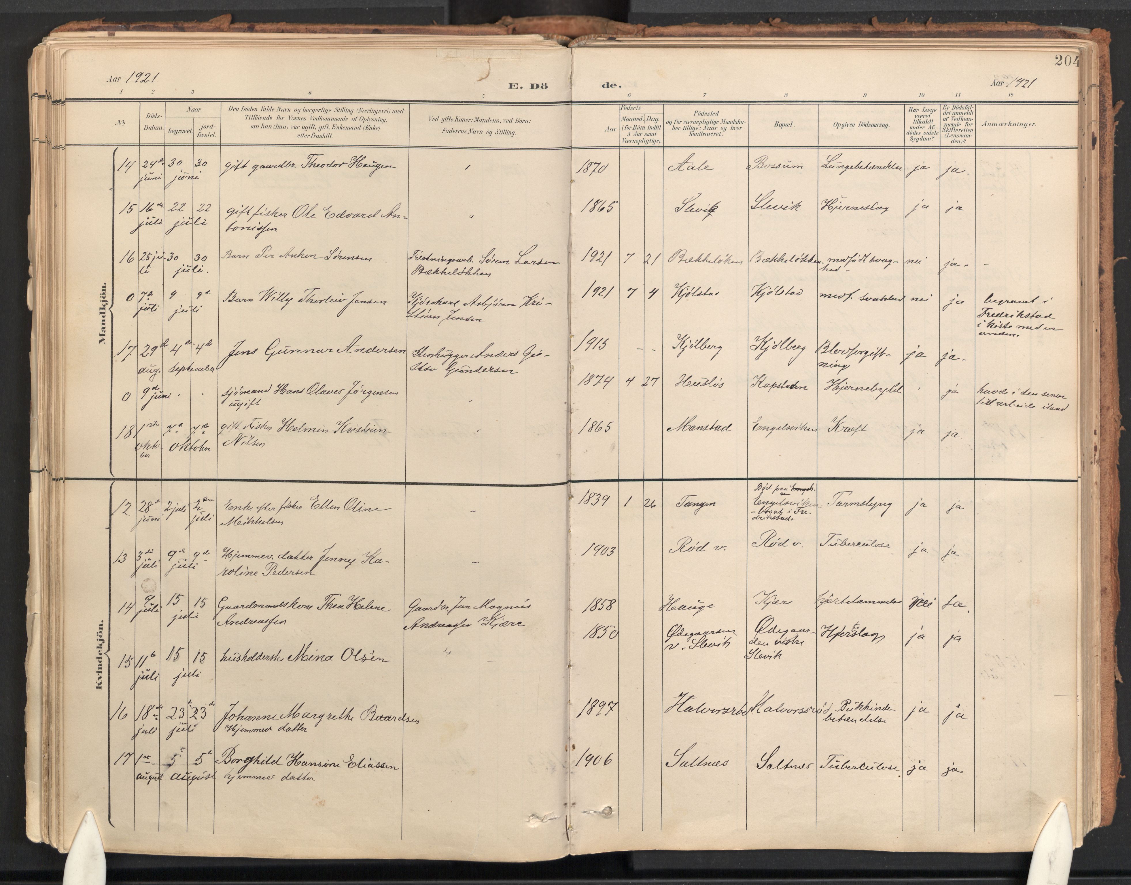 Onsøy prestekontor Kirkebøker, AV/SAO-A-10914/F/Fa/L0009: Ministerialbok nr. I 9, 1899-1966, s. 204