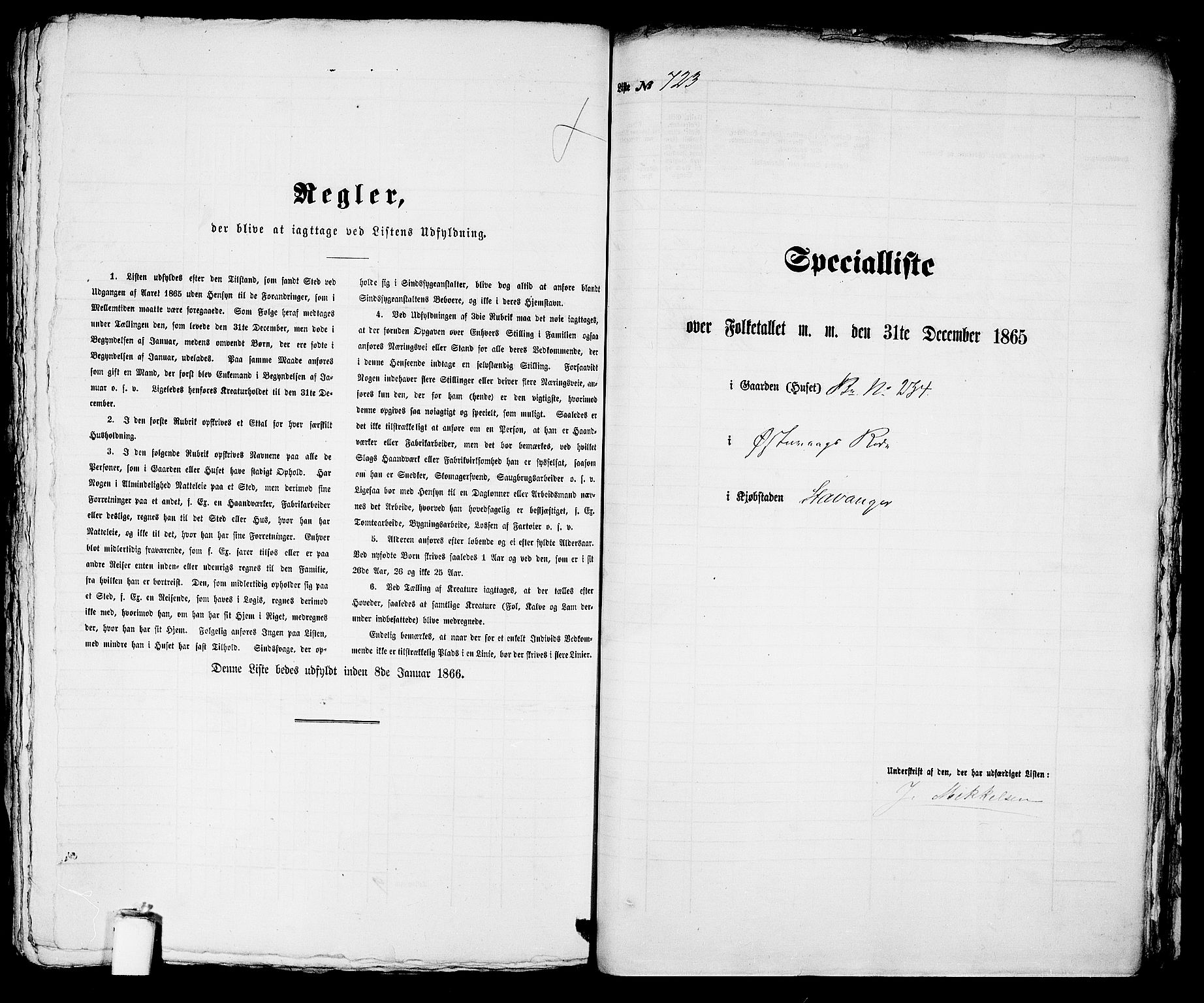 RA, Folketelling 1865 for 1103 Stavanger kjøpstad, 1865, s. 1474