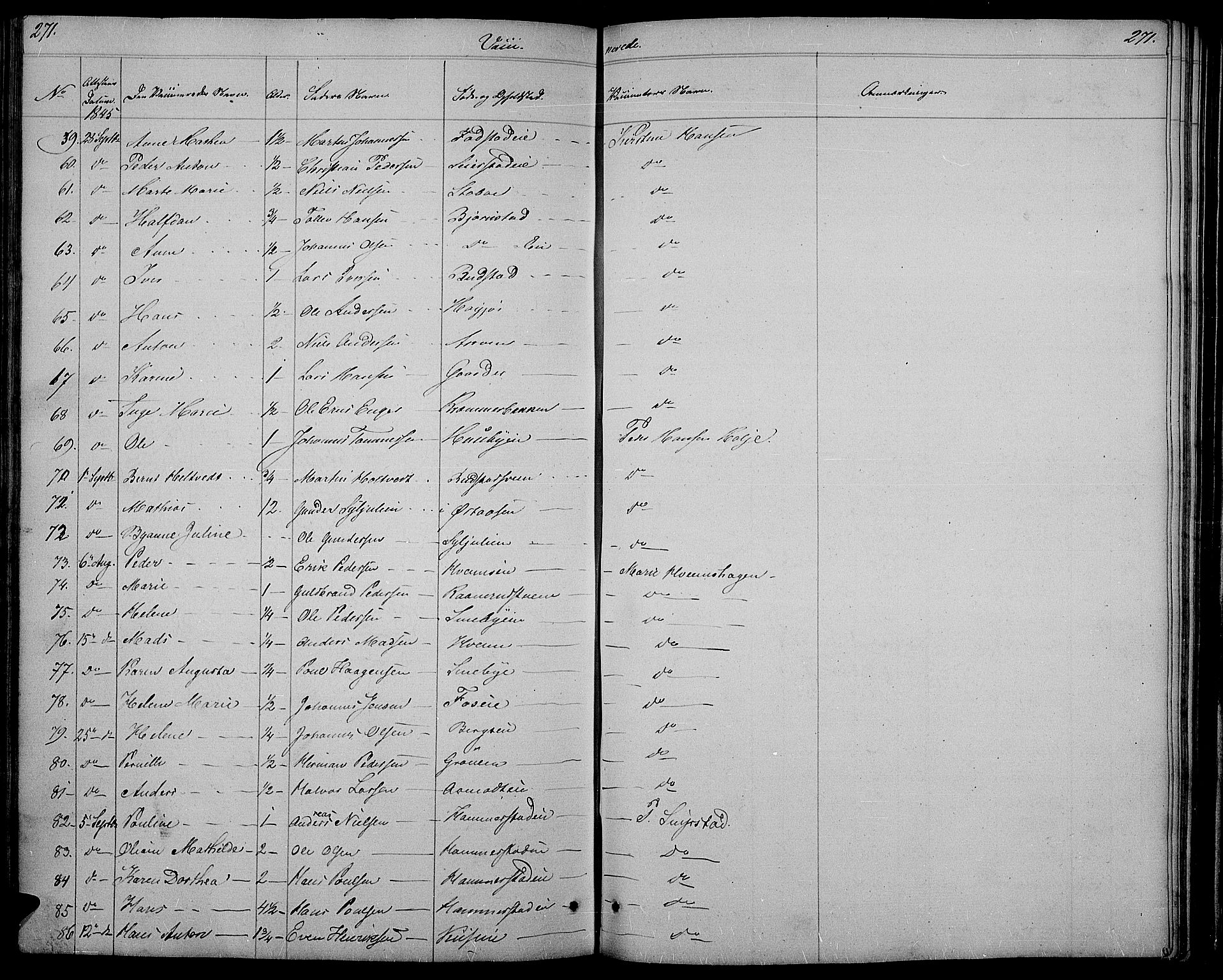 Østre Toten prestekontor, AV/SAH-PREST-104/H/Ha/Hab/L0002: Klokkerbok nr. 2, 1840-1847, s. 271