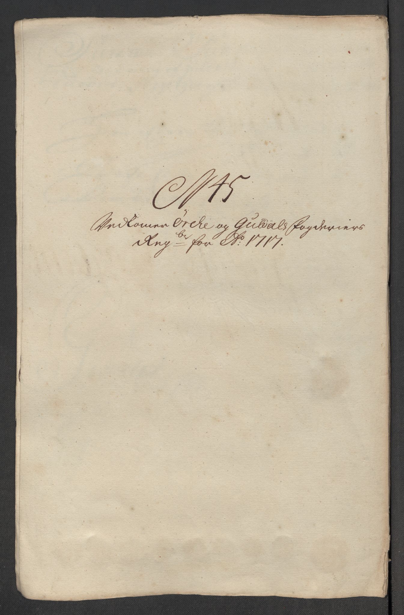 Rentekammeret inntil 1814, Reviderte regnskaper, Fogderegnskap, RA/EA-4092/R60/L3969: Fogderegnskap Orkdal og Gauldal, 1717, s. 416