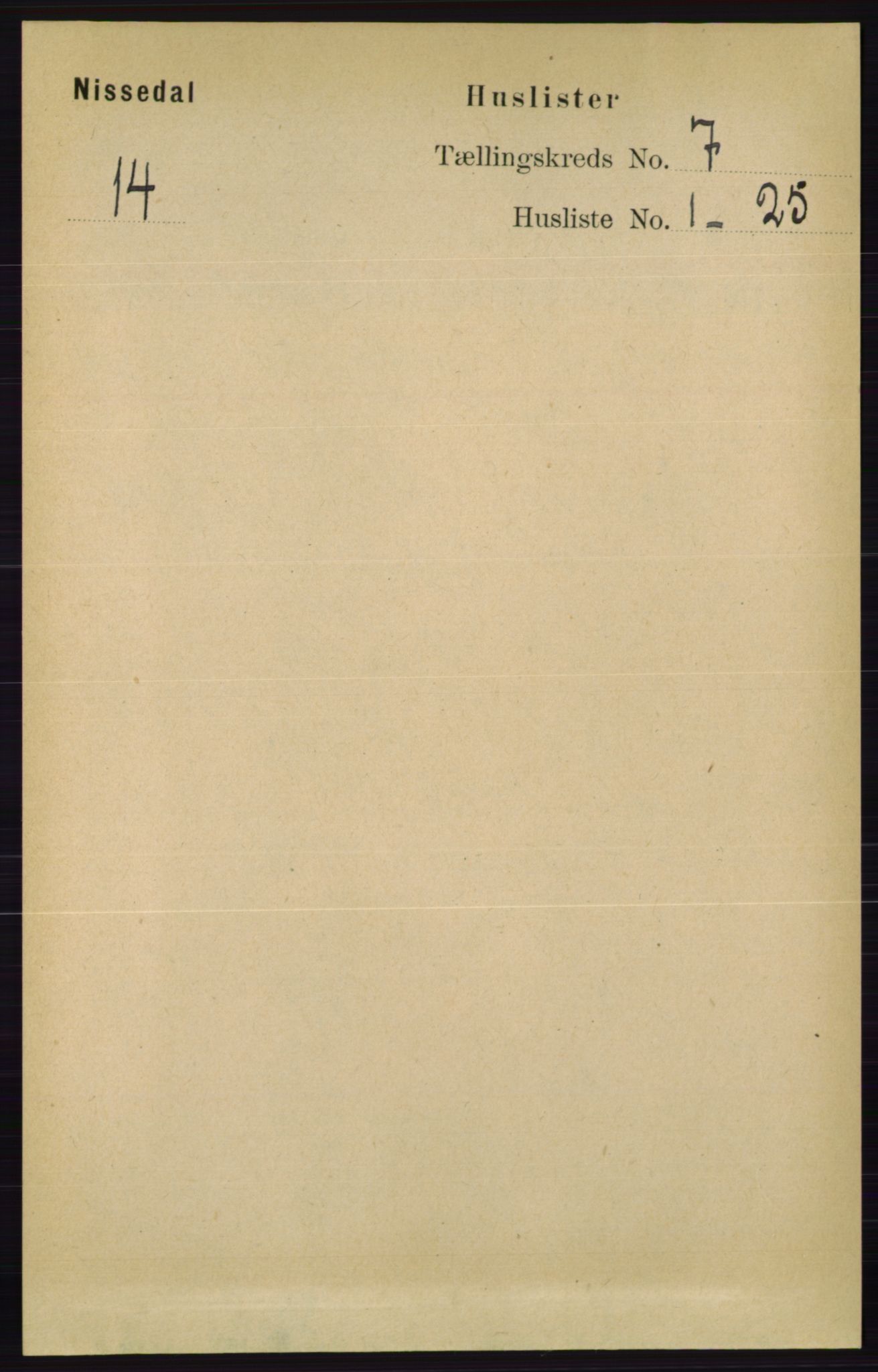RA, Folketelling 1891 for 0830 Nissedal herred, 1891, s. 1436