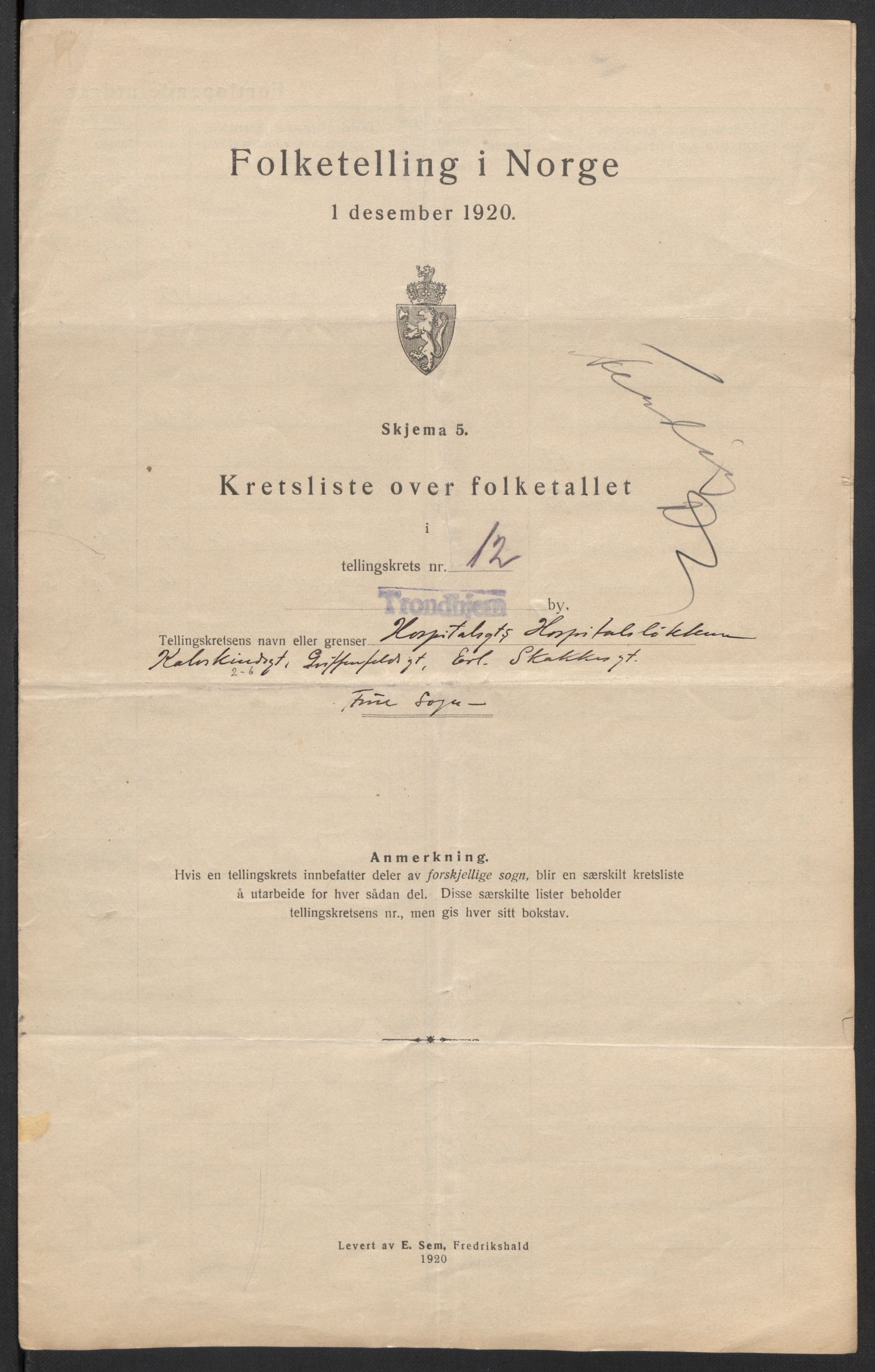 SAT, Folketelling 1920 for 1601 Trondheim kjøpstad, 1920, s. 47