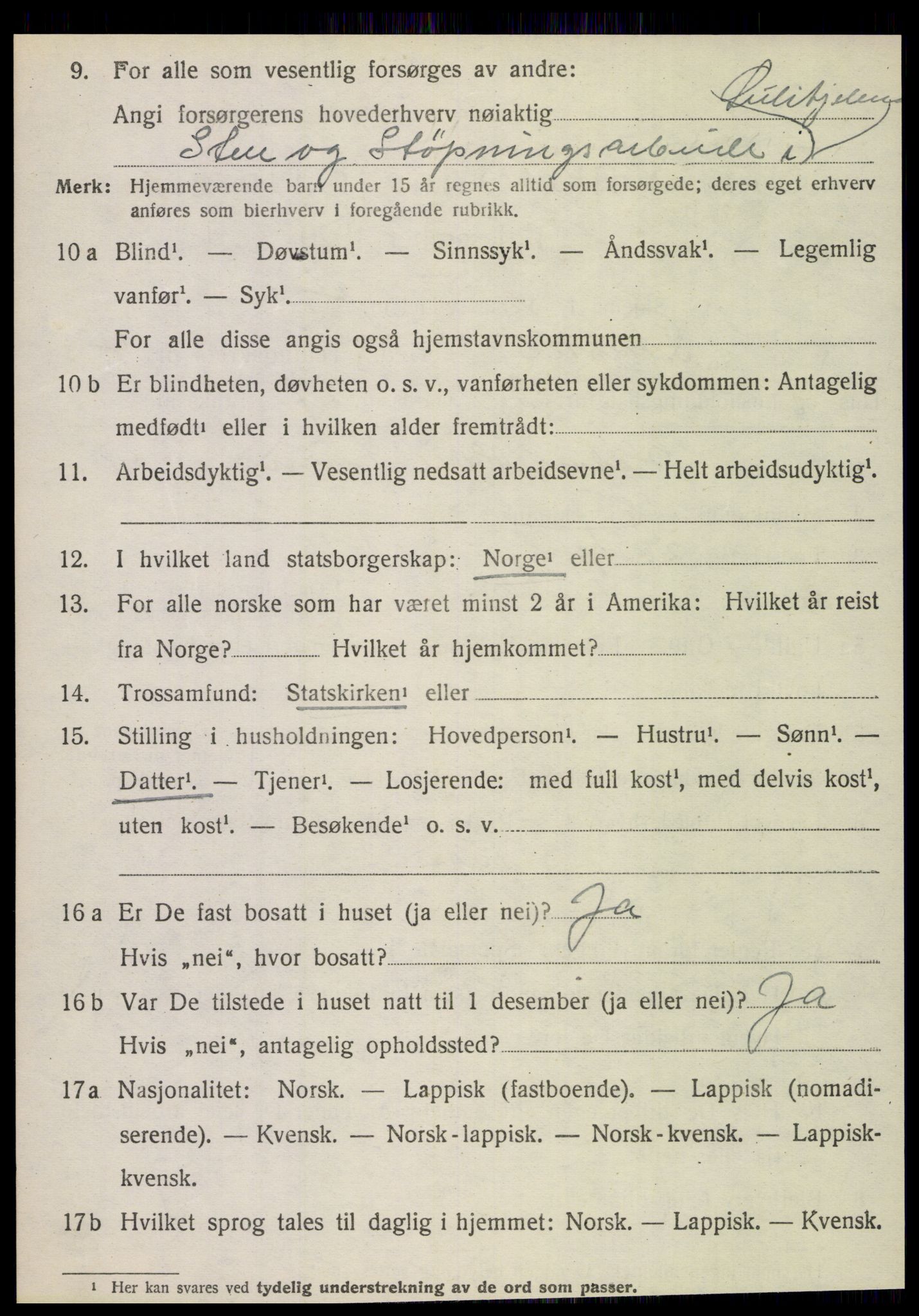 SAT, Folketelling 1920 for 1841 Fauske herred, 1920, s. 4389