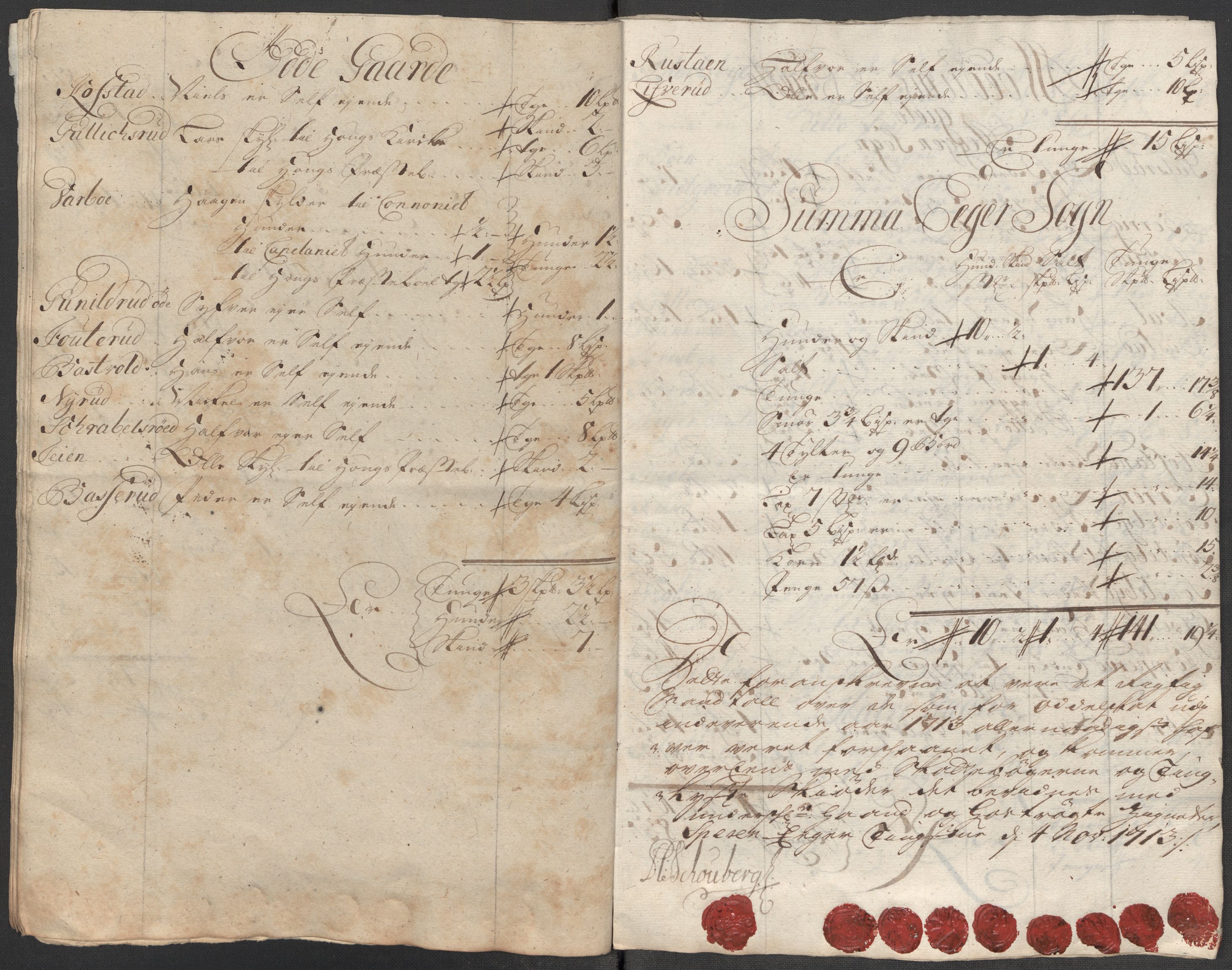 Rentekammeret inntil 1814, Reviderte regnskaper, Fogderegnskap, RA/EA-4092/R31/L1708: Fogderegnskap Hurum, Røyken, Eiker, Lier og Buskerud, 1713, s. 391