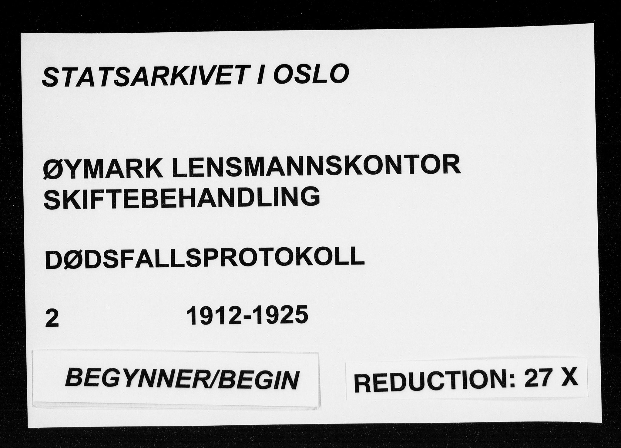 Øymark lensmannskontor, SAO/A-10636/H/Ha/L0002: Dødsfallsprotokoll, 1912-1925