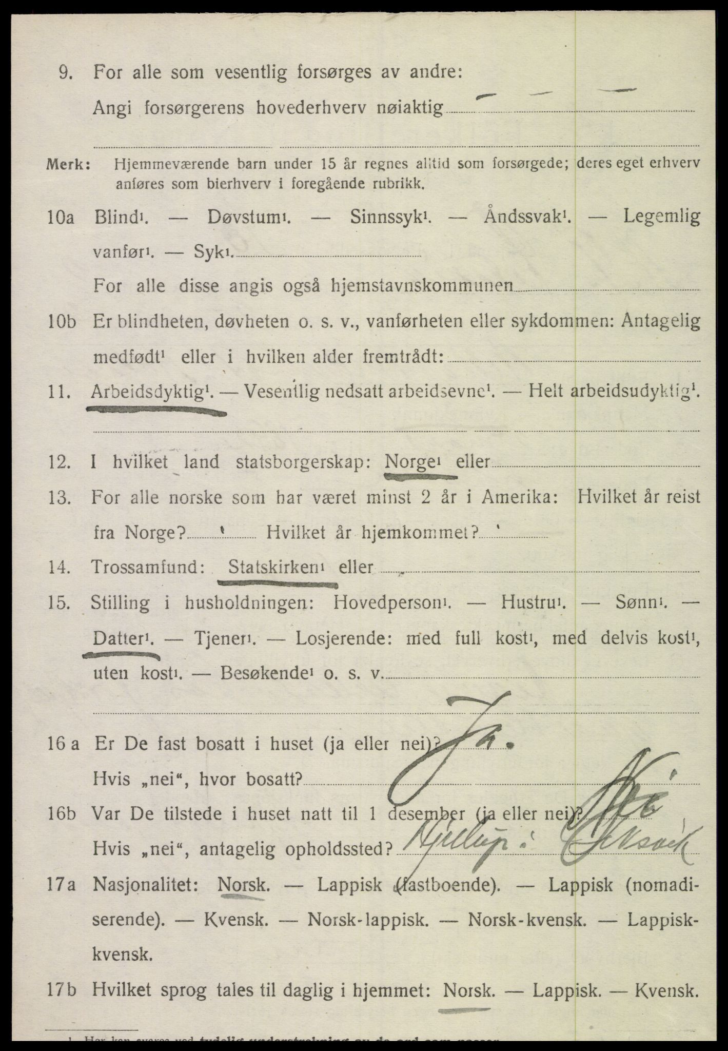 SAT, Folketelling 1920 for 1718 Leksvik herred, 1920, s. 2207