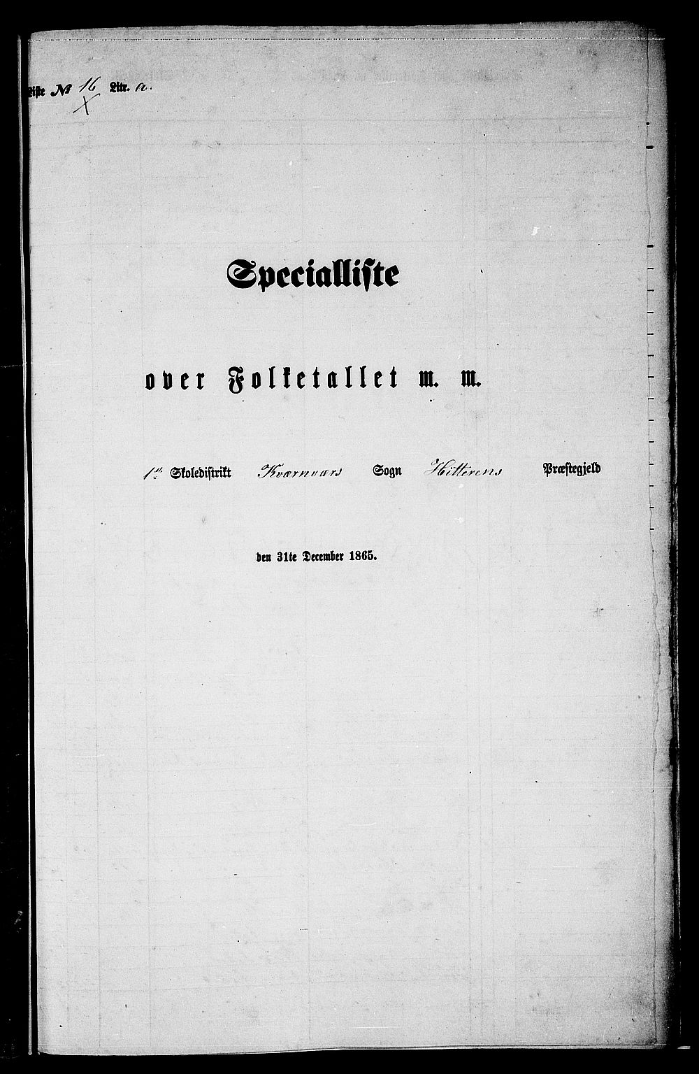 RA, Folketelling 1865 for 1617P Hitra prestegjeld, 1865, s. 294