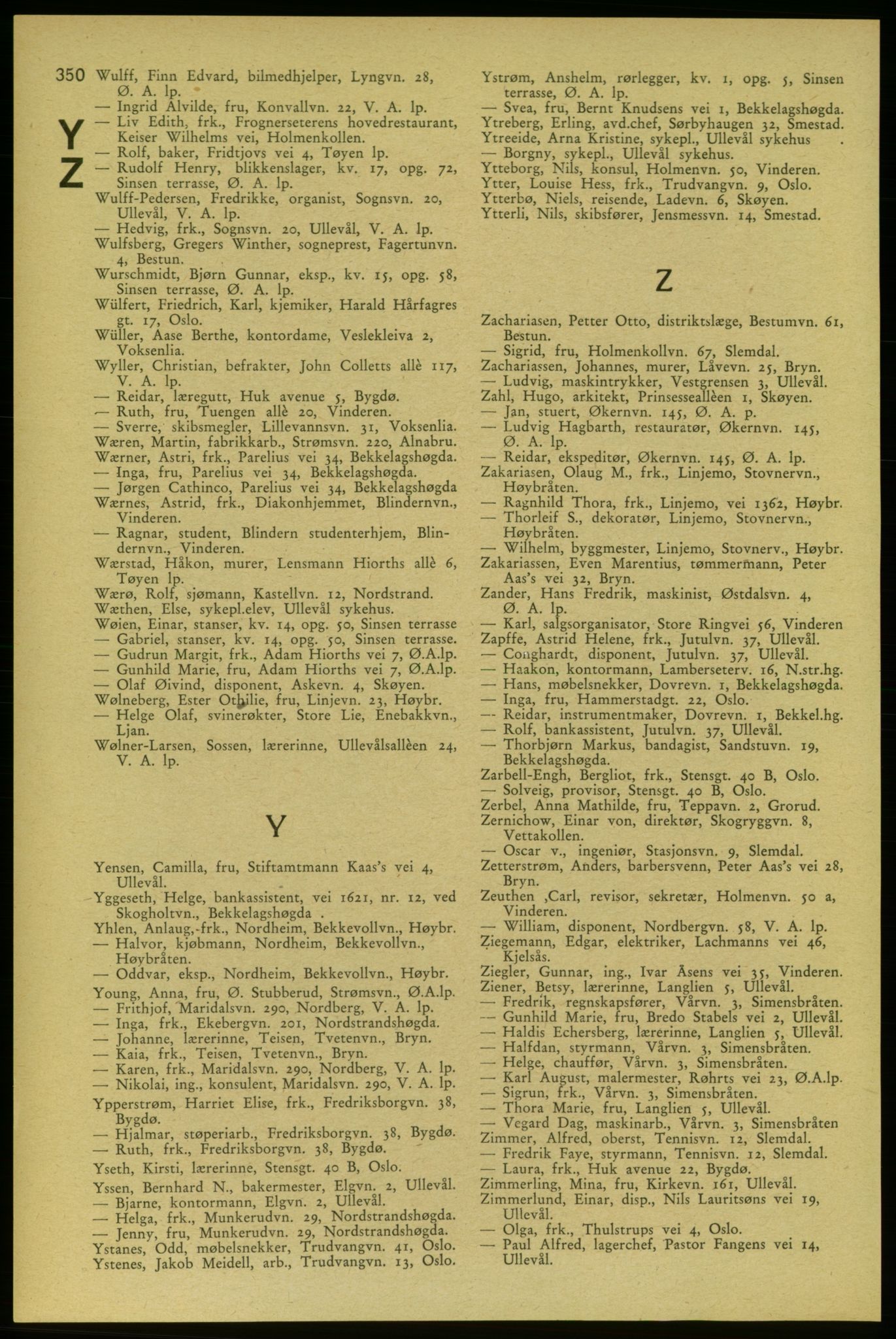 Aker adressebok/adressekalender, PUBL/001/A/006: Aker adressebok, 1937-1938, s. 350