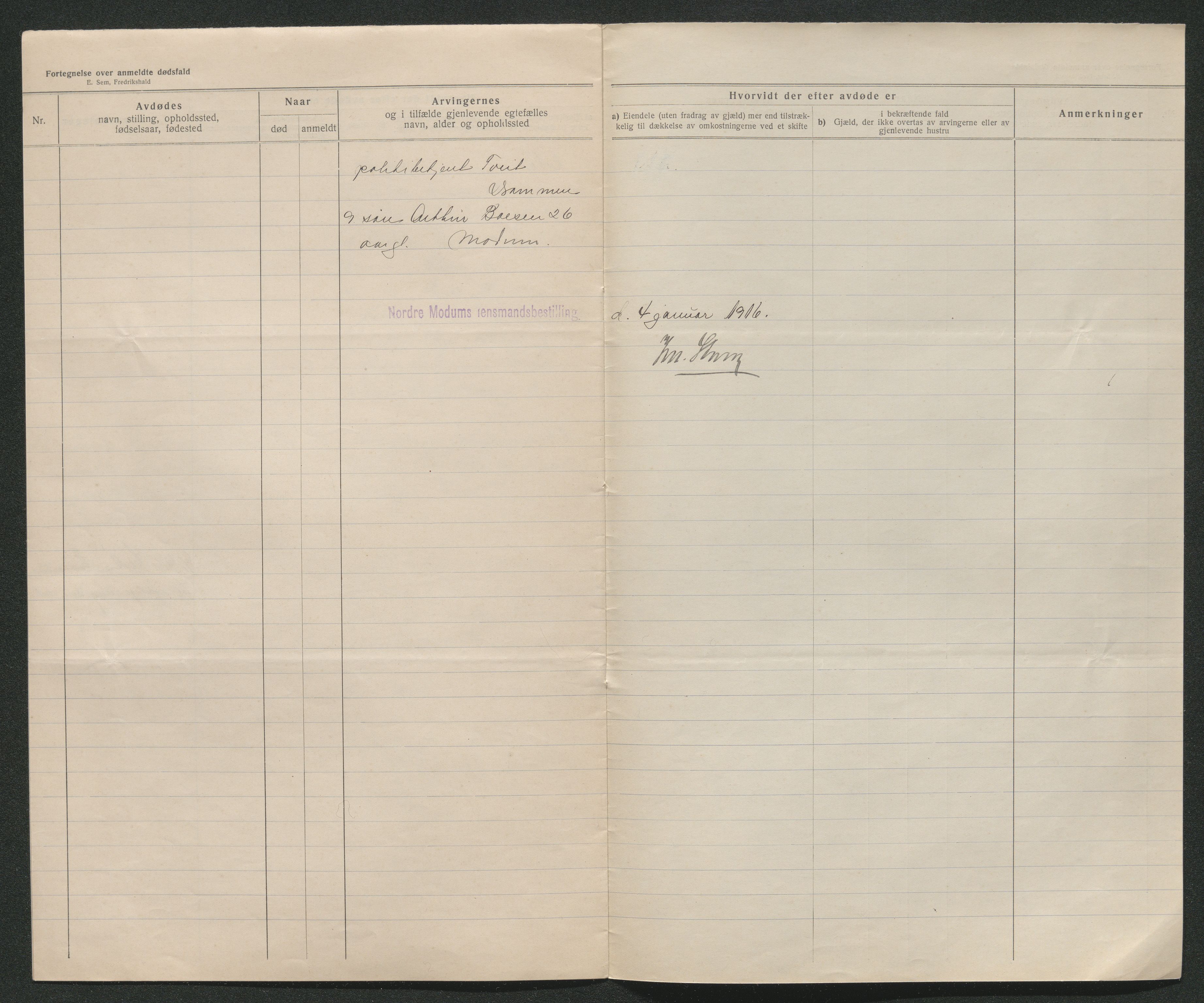 Eiker, Modum og Sigdal sorenskriveri, AV/SAKO-A-123/H/Ha/Hab/L0037: Dødsfallsmeldinger, 1914-1915, s. 867