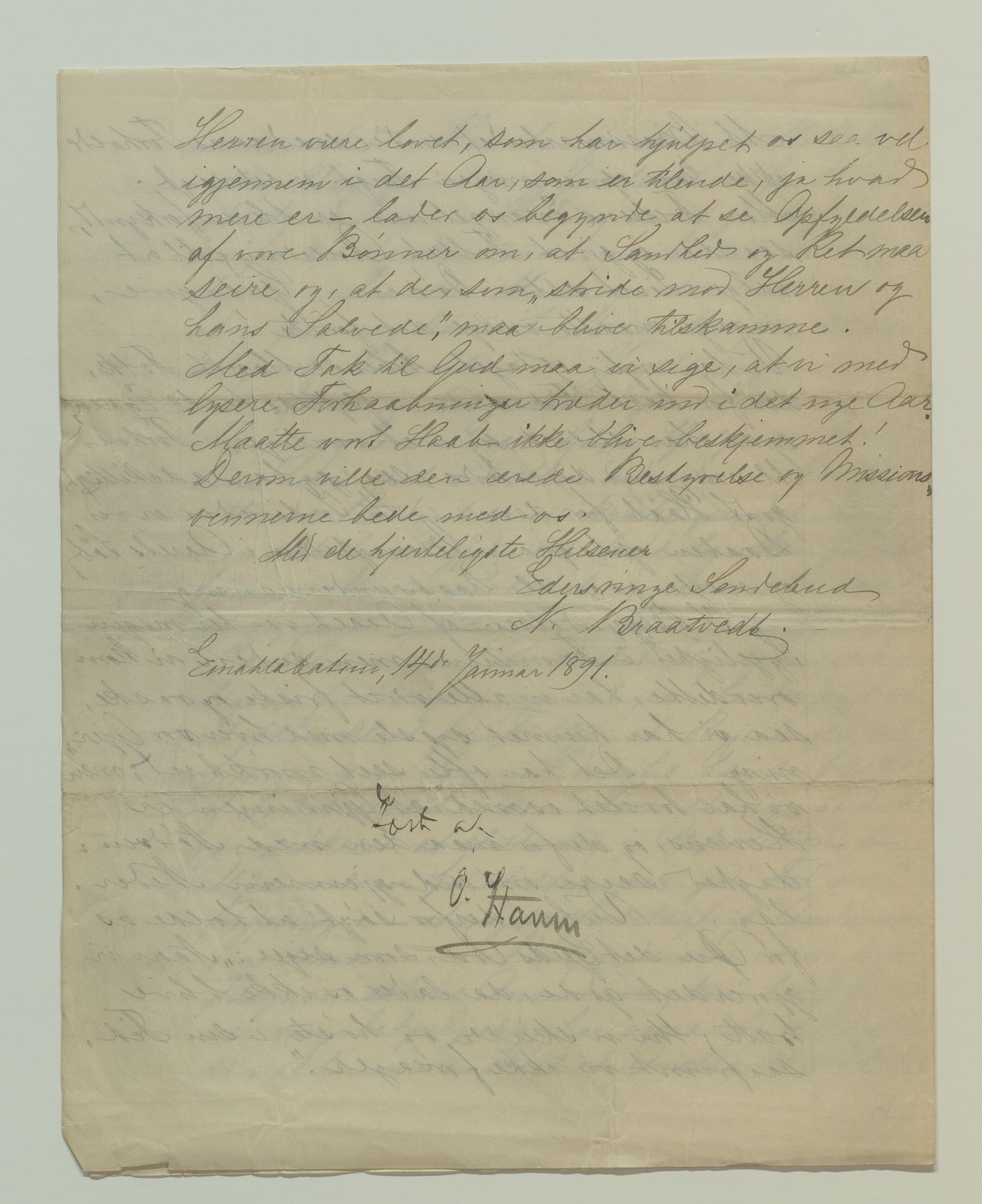 Det Norske Misjonsselskap - hovedadministrasjonen, VID/MA-A-1045/D/Da/Daa/L0038/0009: Konferansereferat og årsberetninger / Konferansereferat fra Sør-Afrika., 1891