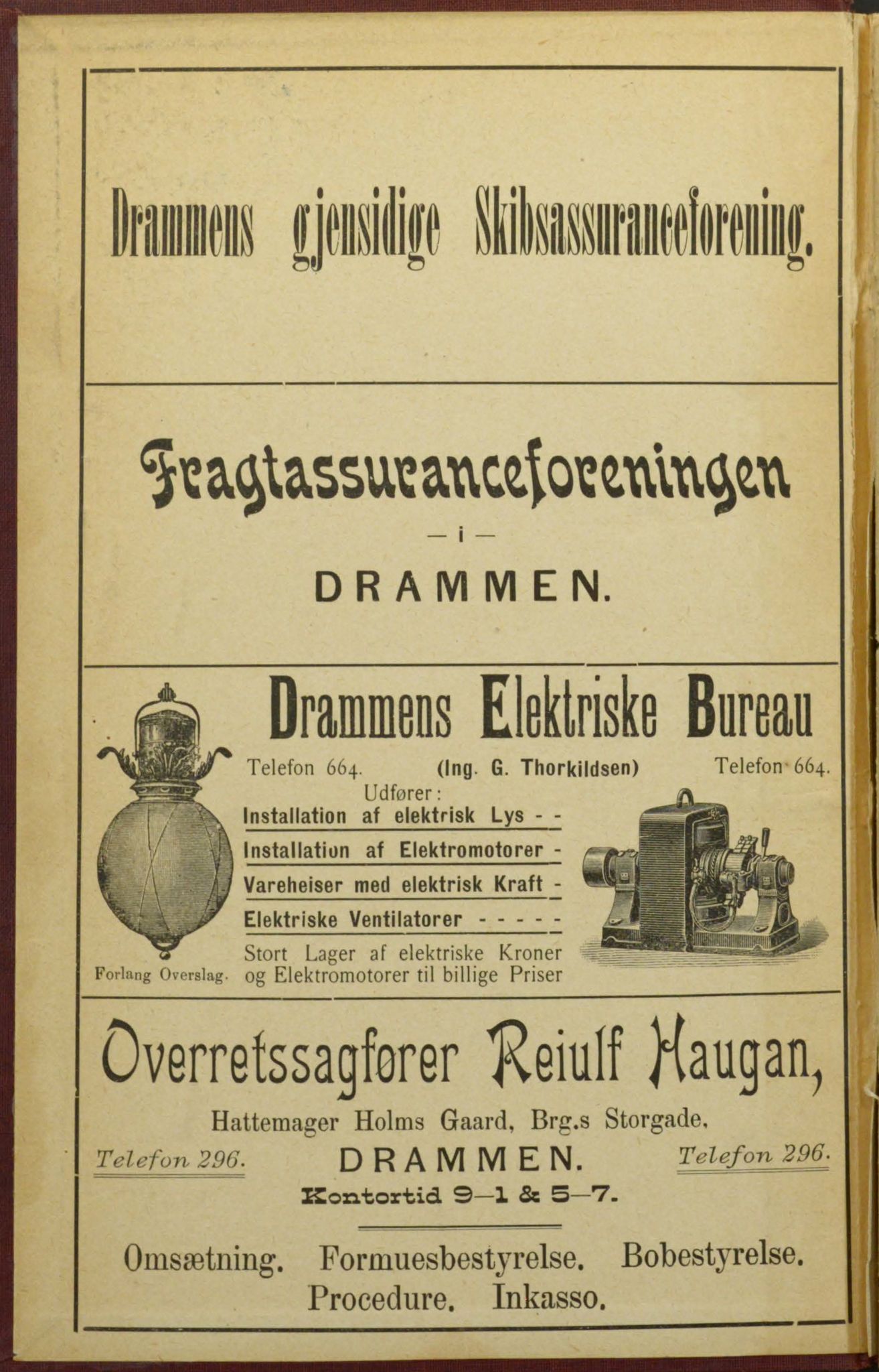 Drammen adressebok, DRMK/-, 1904-1905