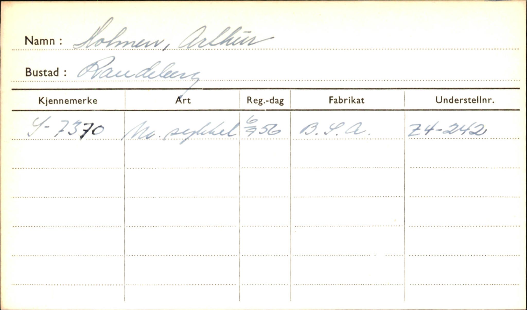 Statens vegvesen, Sogn og Fjordane vegkontor, SAB/A-5301/4/F/L0001A: Eigarregister Fjordane til 1.6.1961, 1930-1961, s. 582