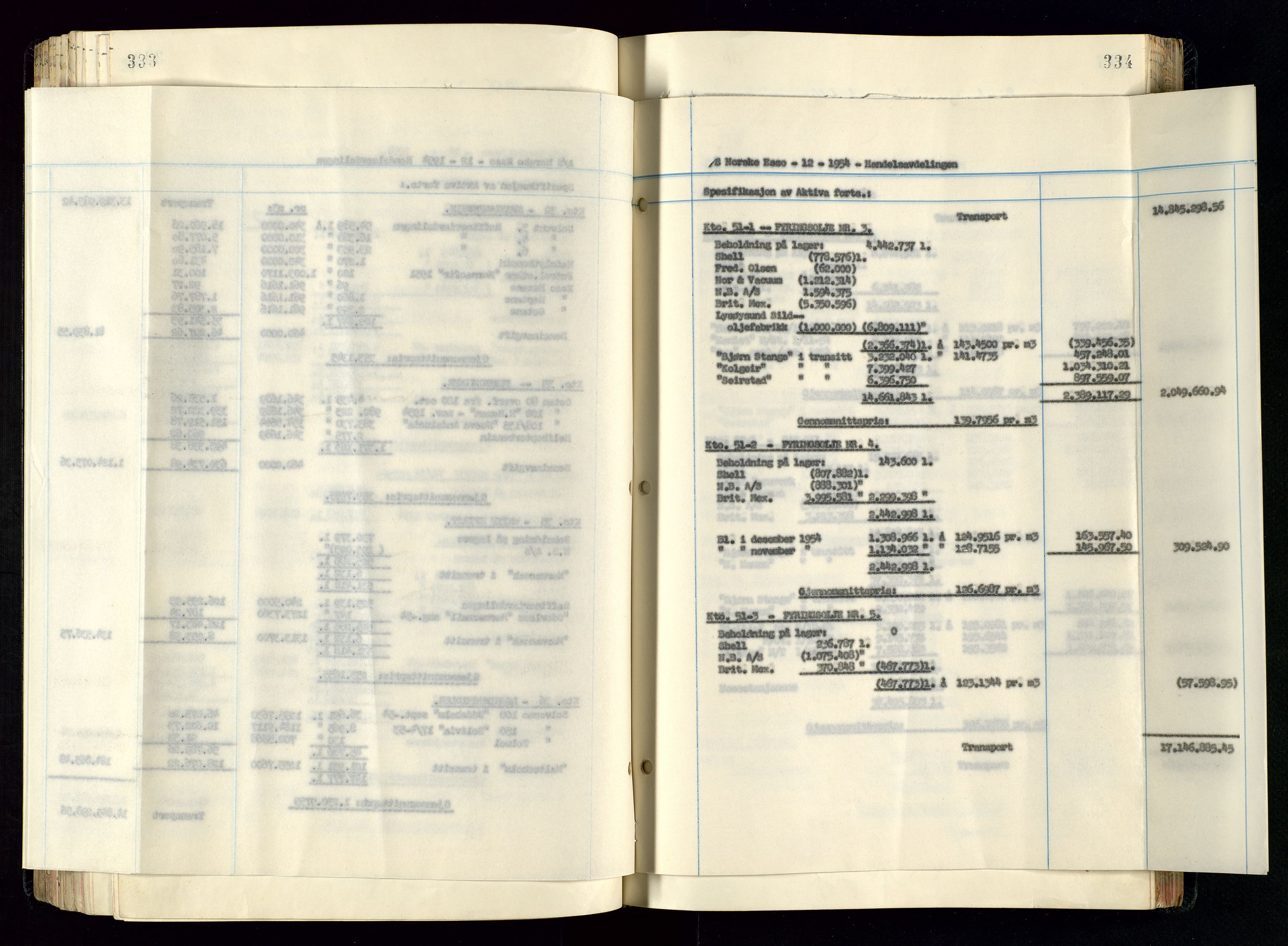 PA 1534 - Østlandske Petroleumscompagni A/S, AV/SAST-A-101954/A/Aa/L0005/0001: Direksjonsprotokoller / Den Administrerende Direksjon alle selskaper (referatprotokoll), 1943-1958