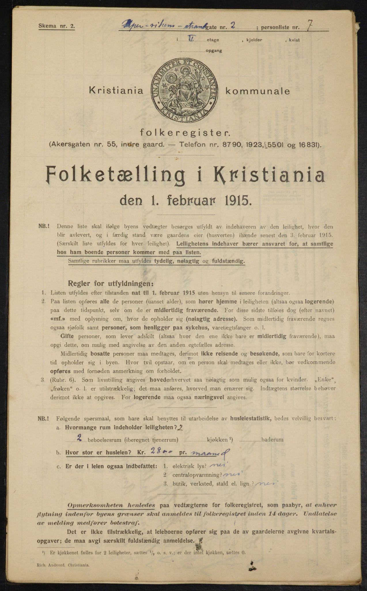 OBA, Kommunal folketelling 1.2.1915 for Kristiania, 1915, s. 103856