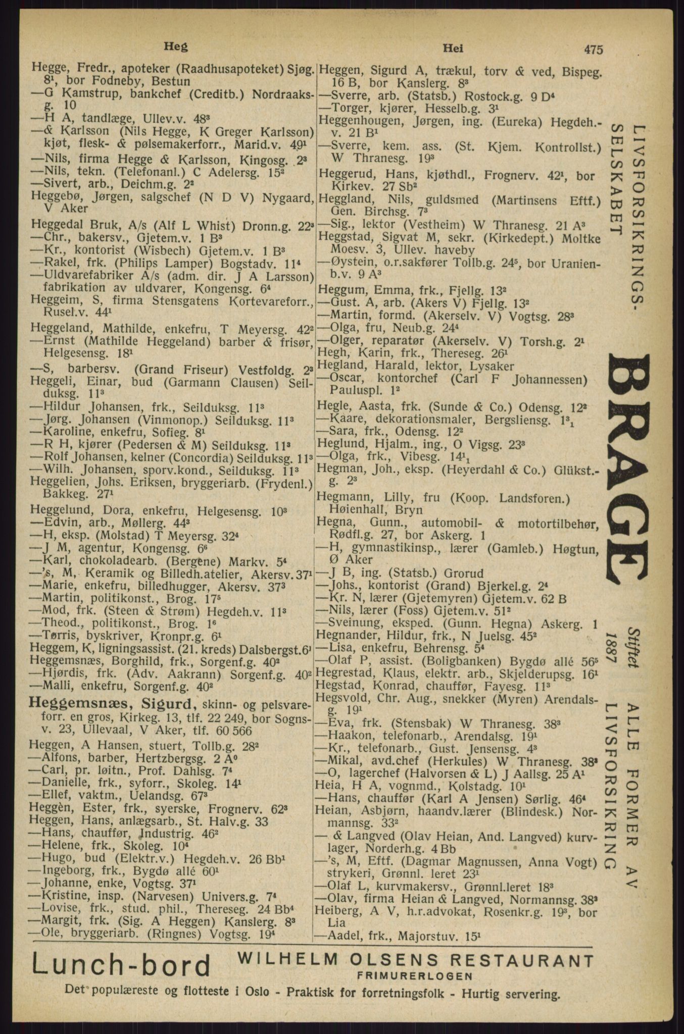 Kristiania/Oslo adressebok, PUBL/-, 1927, s. 475