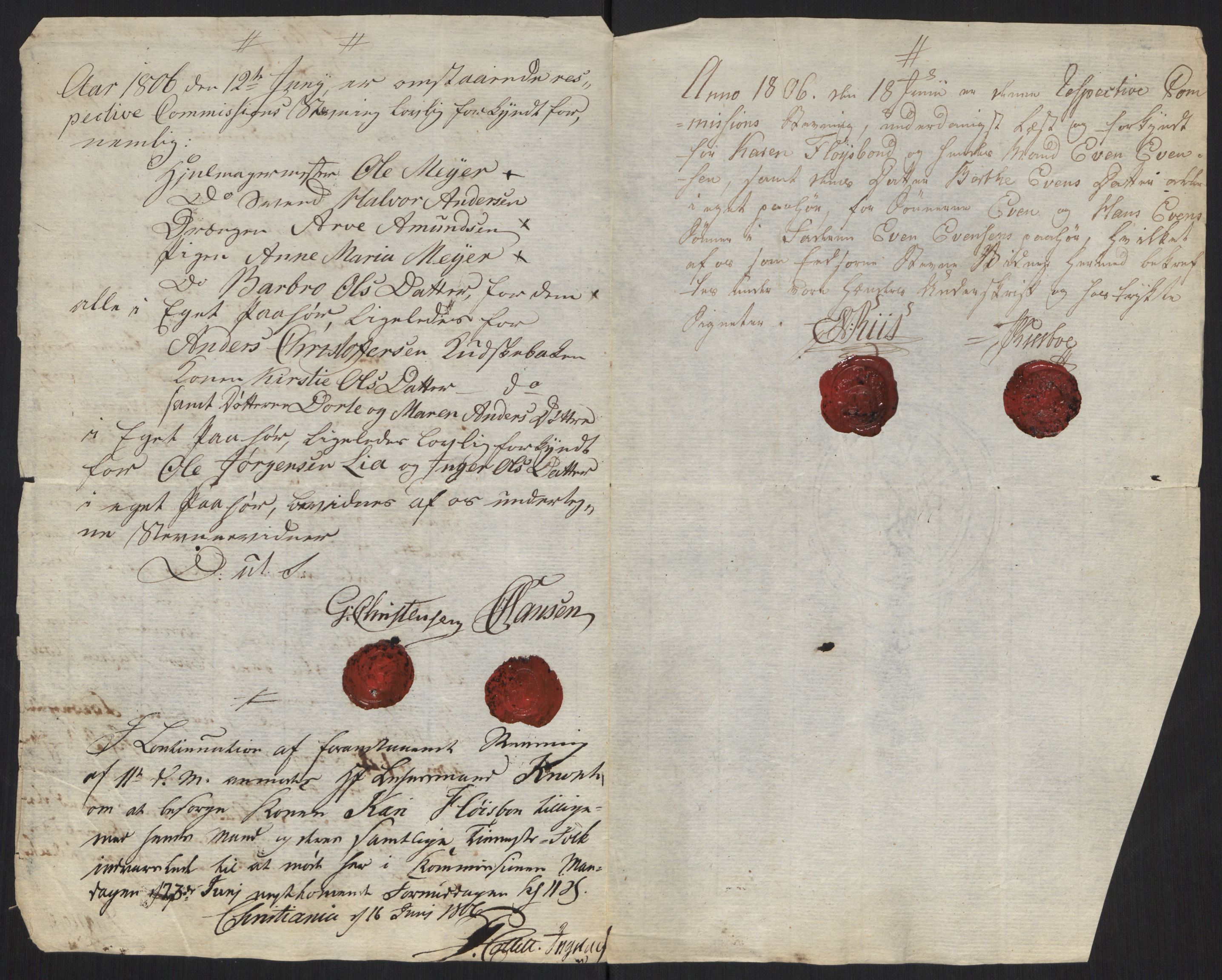 Justisdepartementet, Kommisjon i saken mot Hans Nielsen Hauge 1804, AV/RA-S-1151/D/L0001: Hans Nielsen Hauges sak, 1804-1813