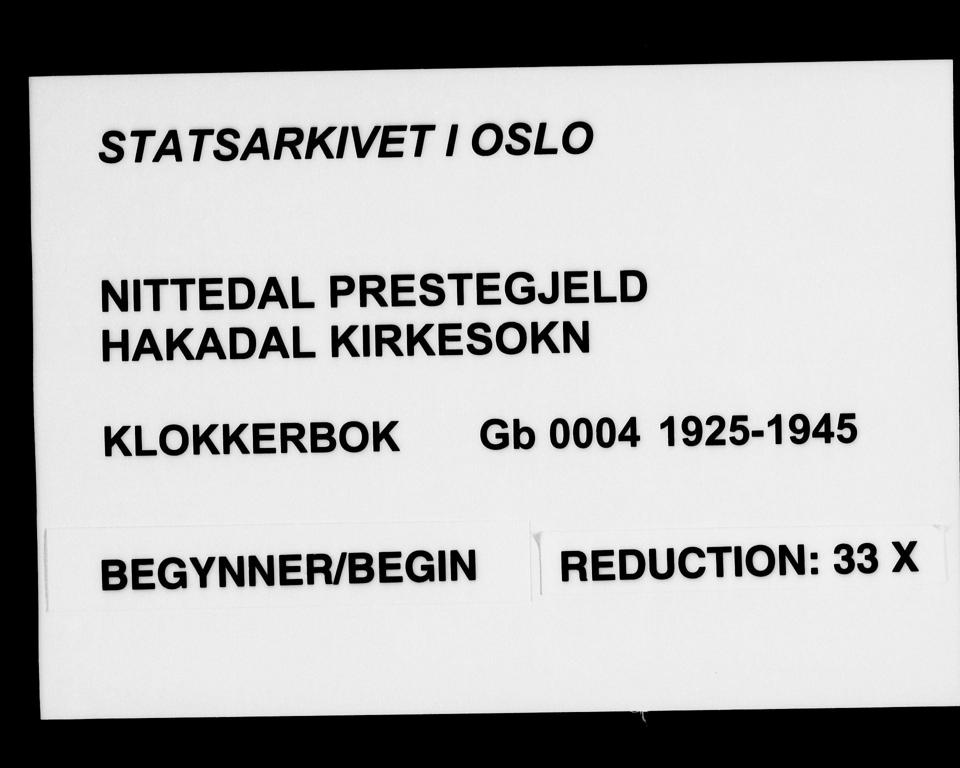 Nittedal prestekontor Kirkebøker, SAO/A-10365a/G/Gb/L0004: Klokkerbok nr. II 4, 1925-1945