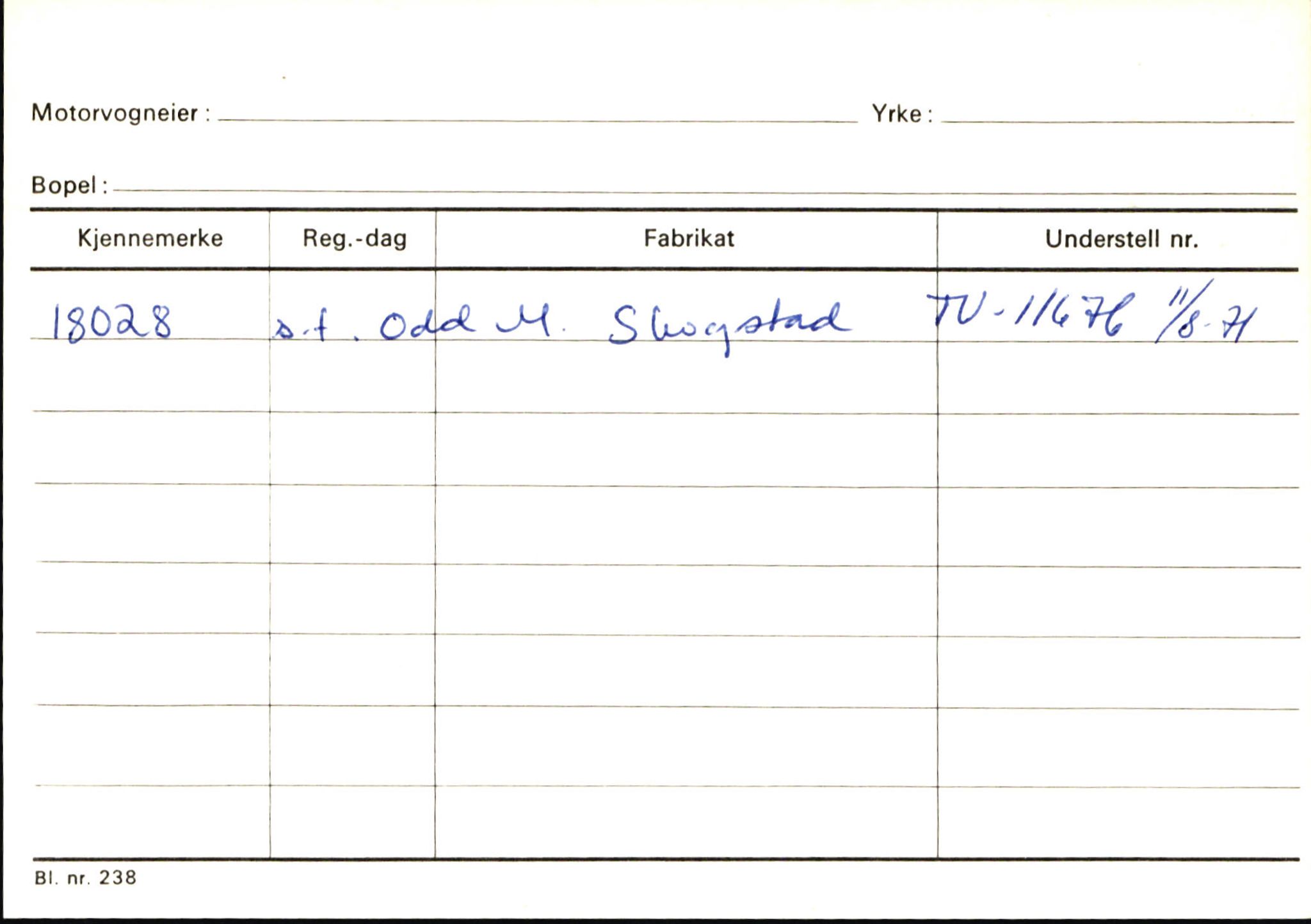 Statens vegvesen, Sogn og Fjordane vegkontor, SAB/A-5301/4/F/L0145: Registerkort Vågsøy S-Å. Årdal I-P, 1945-1975, s. 2190