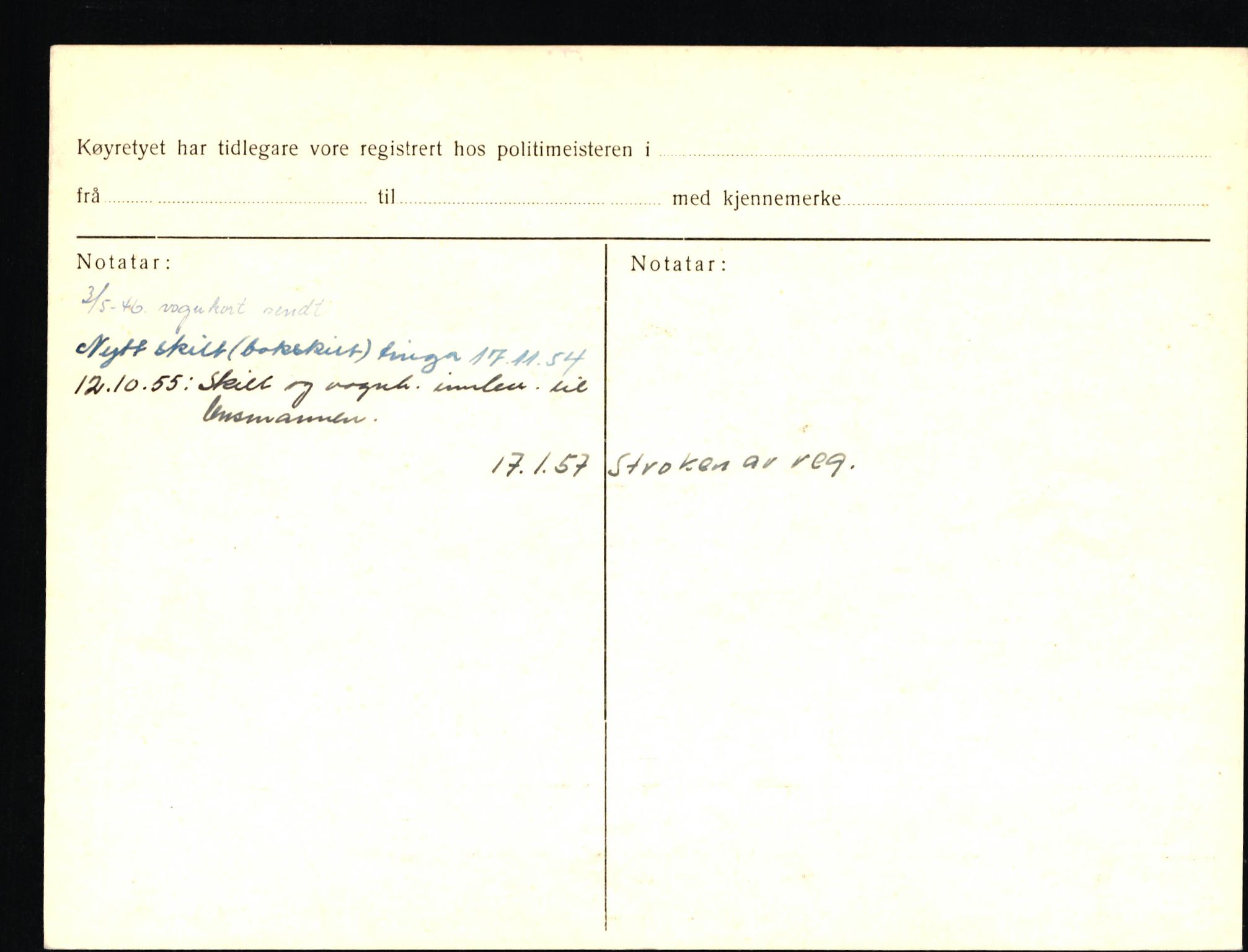 Statens vegvesen, Sogn og Fjordane vegkontor, AV/SAB-A-5301/4/F/L0010: Registerkort utmeldte Sogn, 1957-1960, s. 2