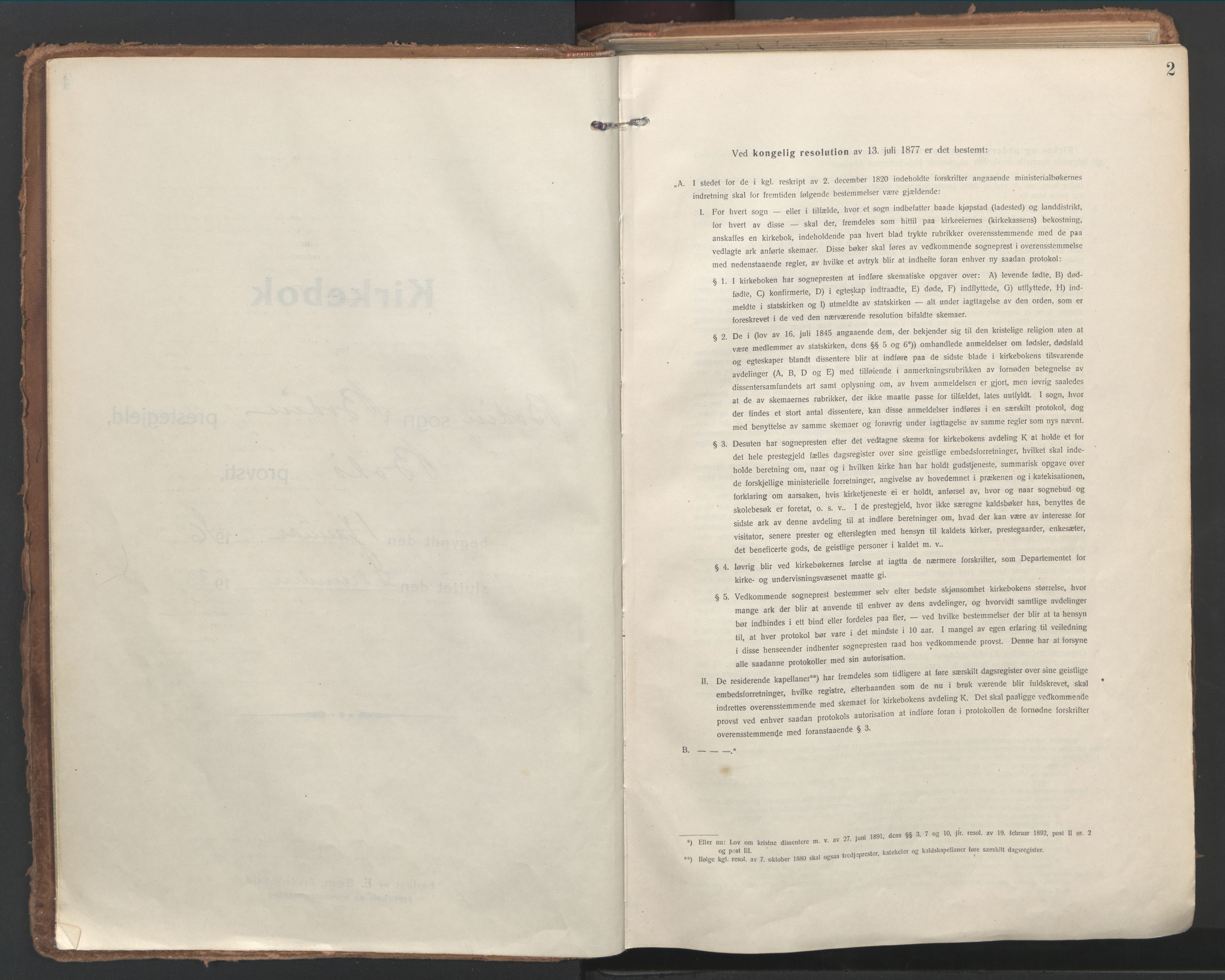 Ministerialprotokoller, klokkerbøker og fødselsregistre - Nordland, SAT/A-1459/802/L0060: Ministerialbok nr. 802A07, 1916-1933, s. 2