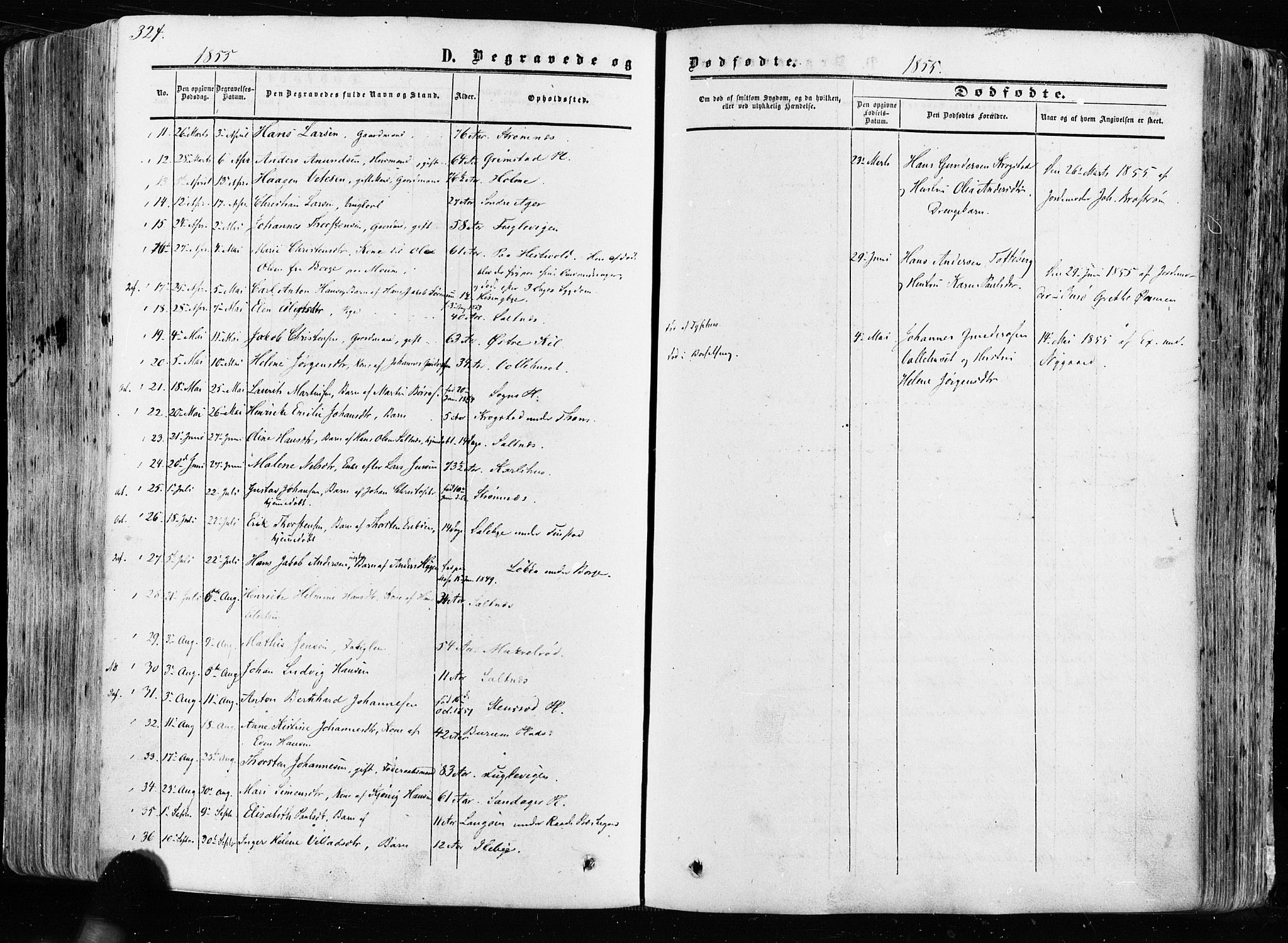 Råde prestekontor kirkebøker, AV/SAO-A-2009/F/Fa/L0006: Ministerialbok nr. 6, 1854-1877, s. 324