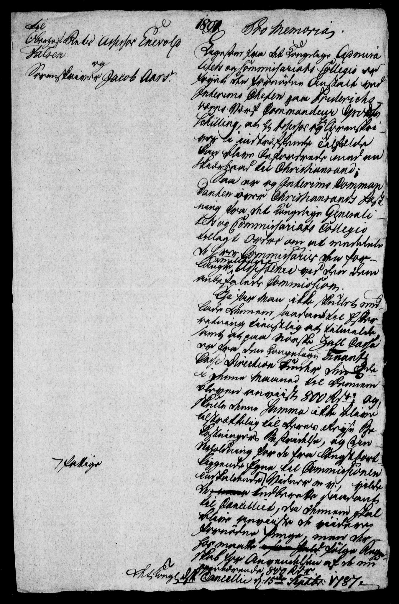 Danske Kanselli, Skapsaker, AV/RA-EA-4061/F/L0097: Skap 16, pakke 7 III, 1787, s. 197