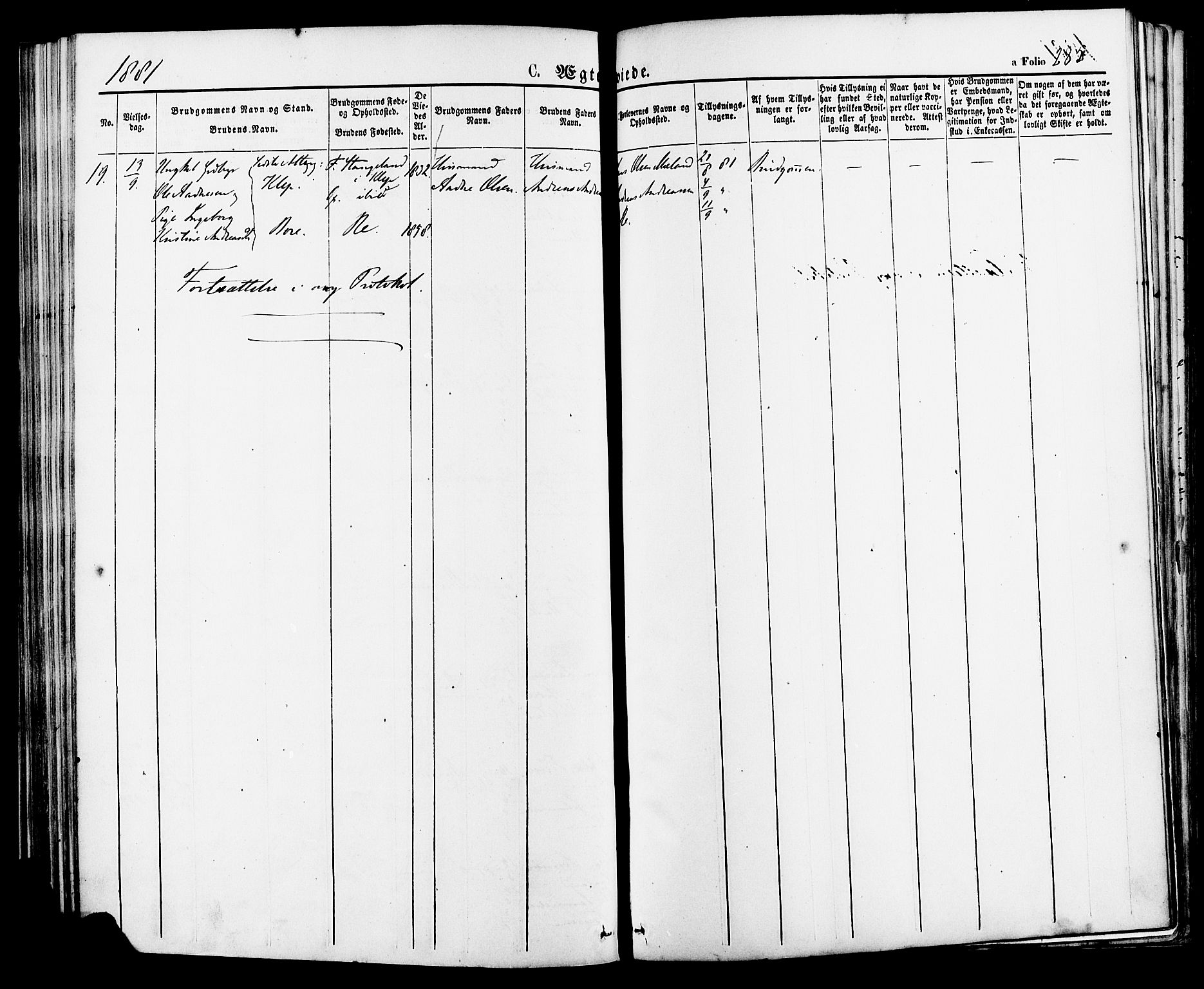 Lye sokneprestkontor, AV/SAST-A-101794/001/30BA/L0008: Ministerialbok nr. A 7, 1872-1881, s. 285