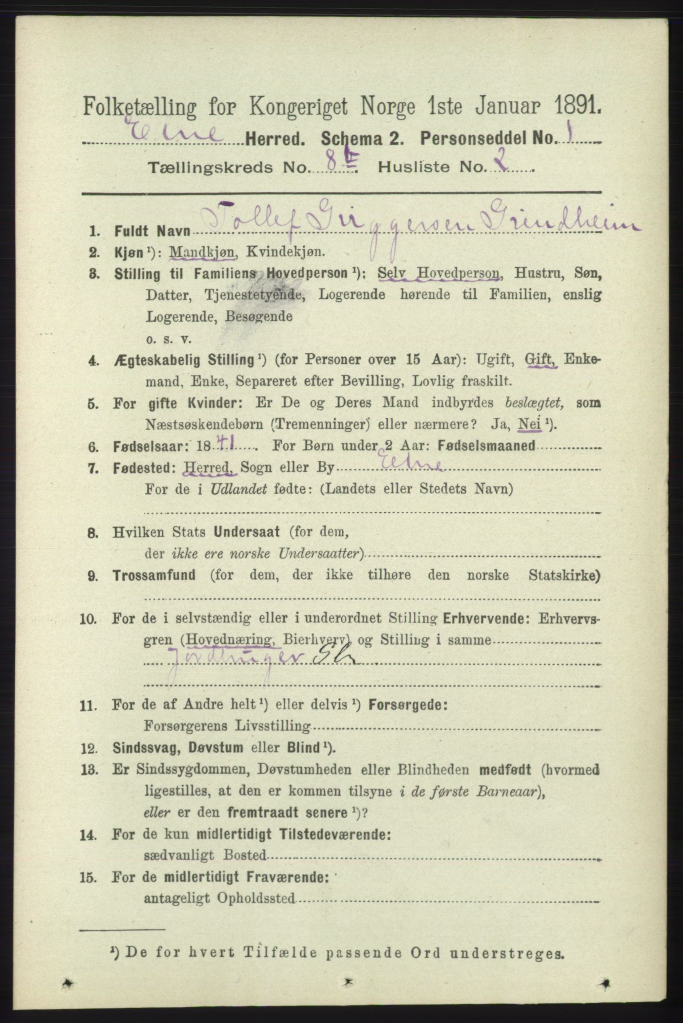 RA, Folketelling 1891 for 1211 Etne herred, 1891, s. 1620