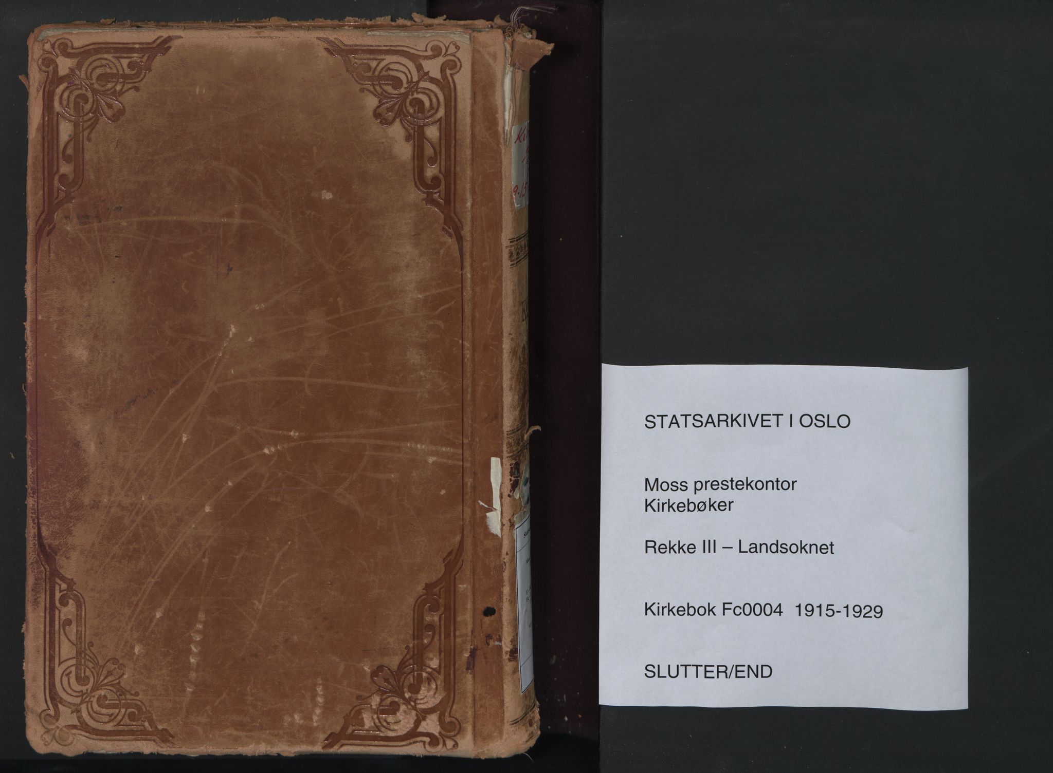 Moss prestekontor Kirkebøker, SAO/A-2003/F/Fc/L0004: Ministerialbok nr. III 4, 1915-1929