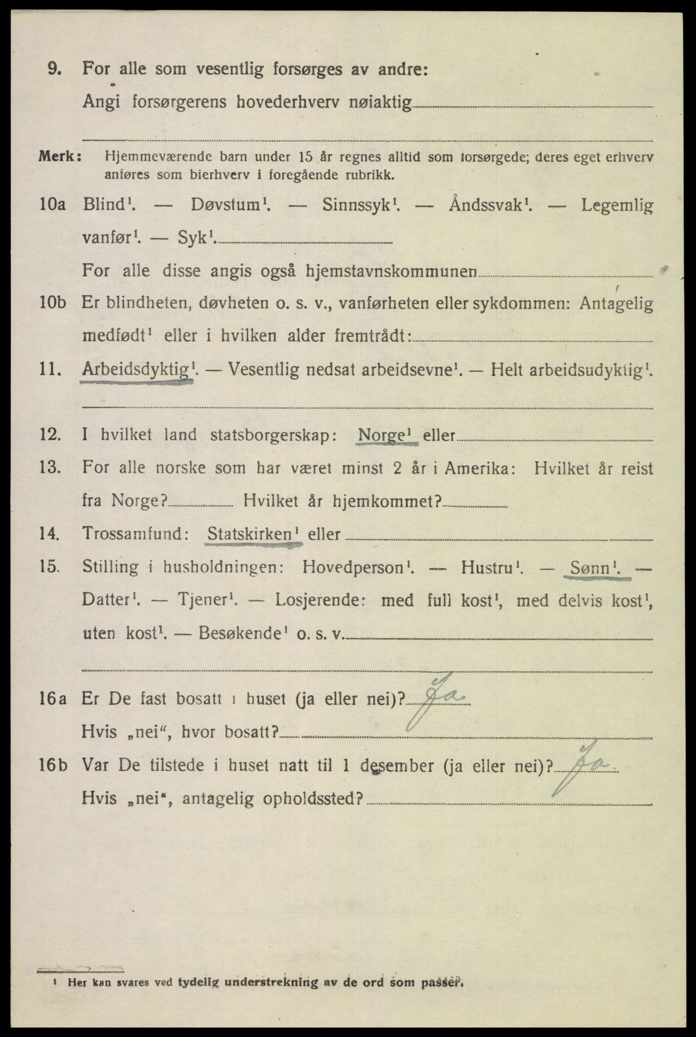 SAK, Folketelling 1920 for 1036 Fjotland herred, 1920, s. 2147