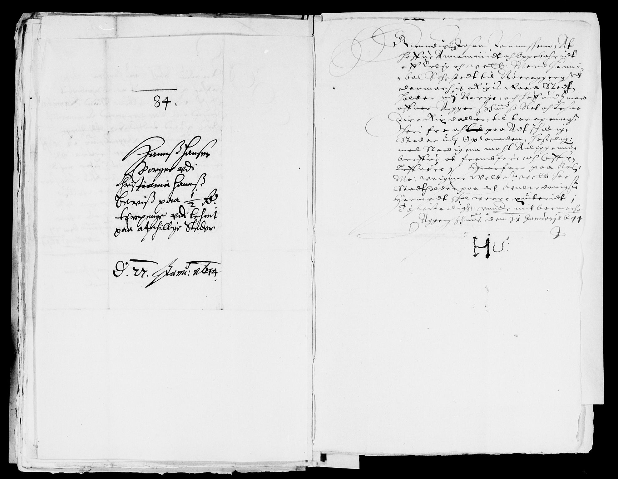 Rentekammeret inntil 1814, Reviderte regnskaper, Lensregnskaper, AV/RA-EA-5023/R/Rb/Rba/L0171: Akershus len, 1643-1644