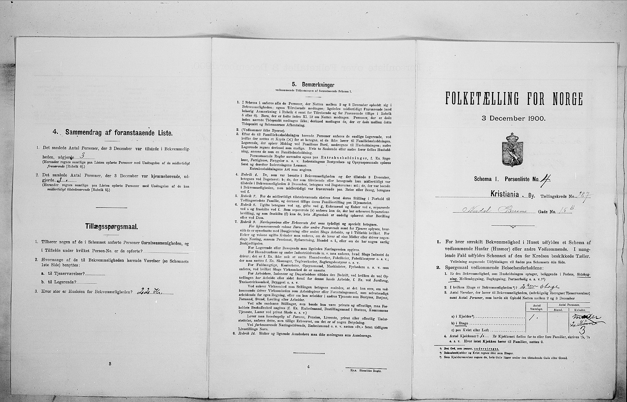 SAO, Folketelling 1900 for 0301 Kristiania kjøpstad, 1900, s. 64817