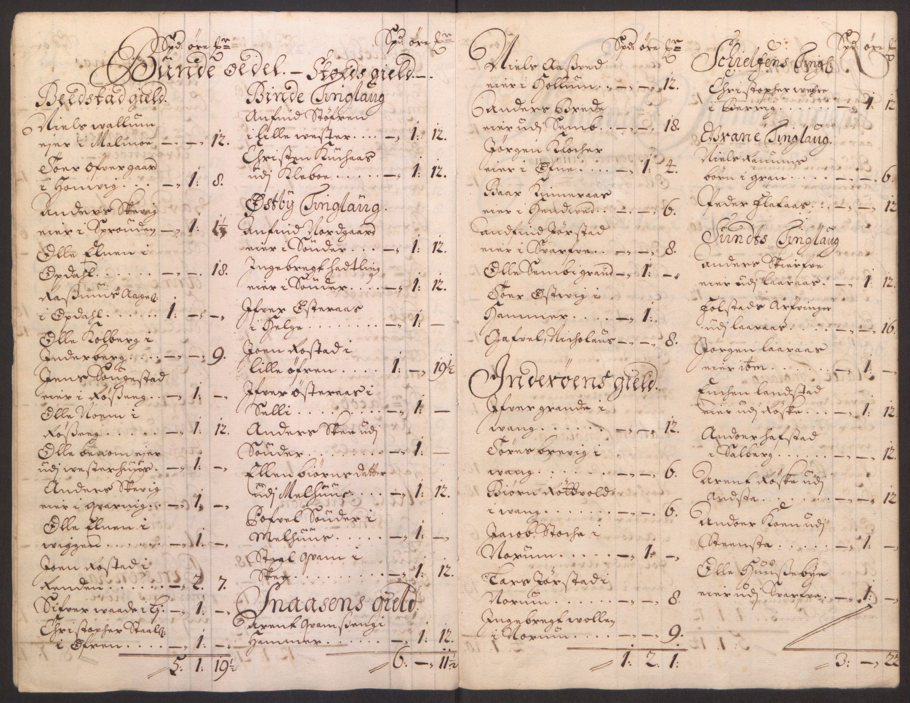 Rentekammeret inntil 1814, Reviderte regnskaper, Fogderegnskap, RA/EA-4092/R63/L4309: Fogderegnskap Inderøy, 1695-1697, s. 241